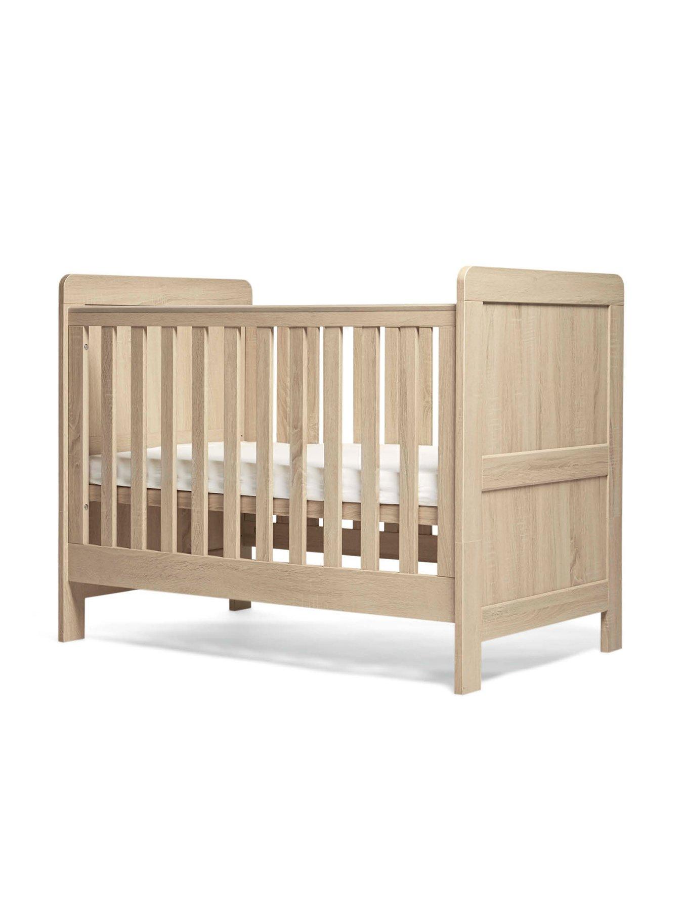  image of mamas-papas-atlas-small-cotbed-light-oak
