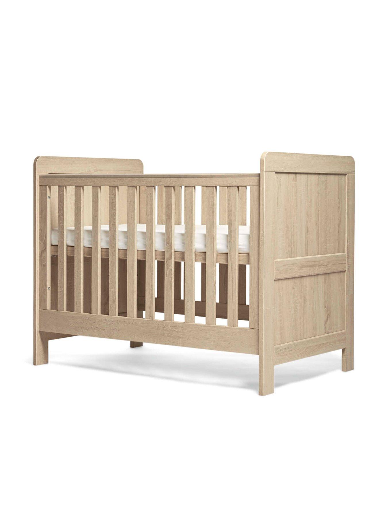  image of mamas-papas-atlas-small-cotbed-light-oak