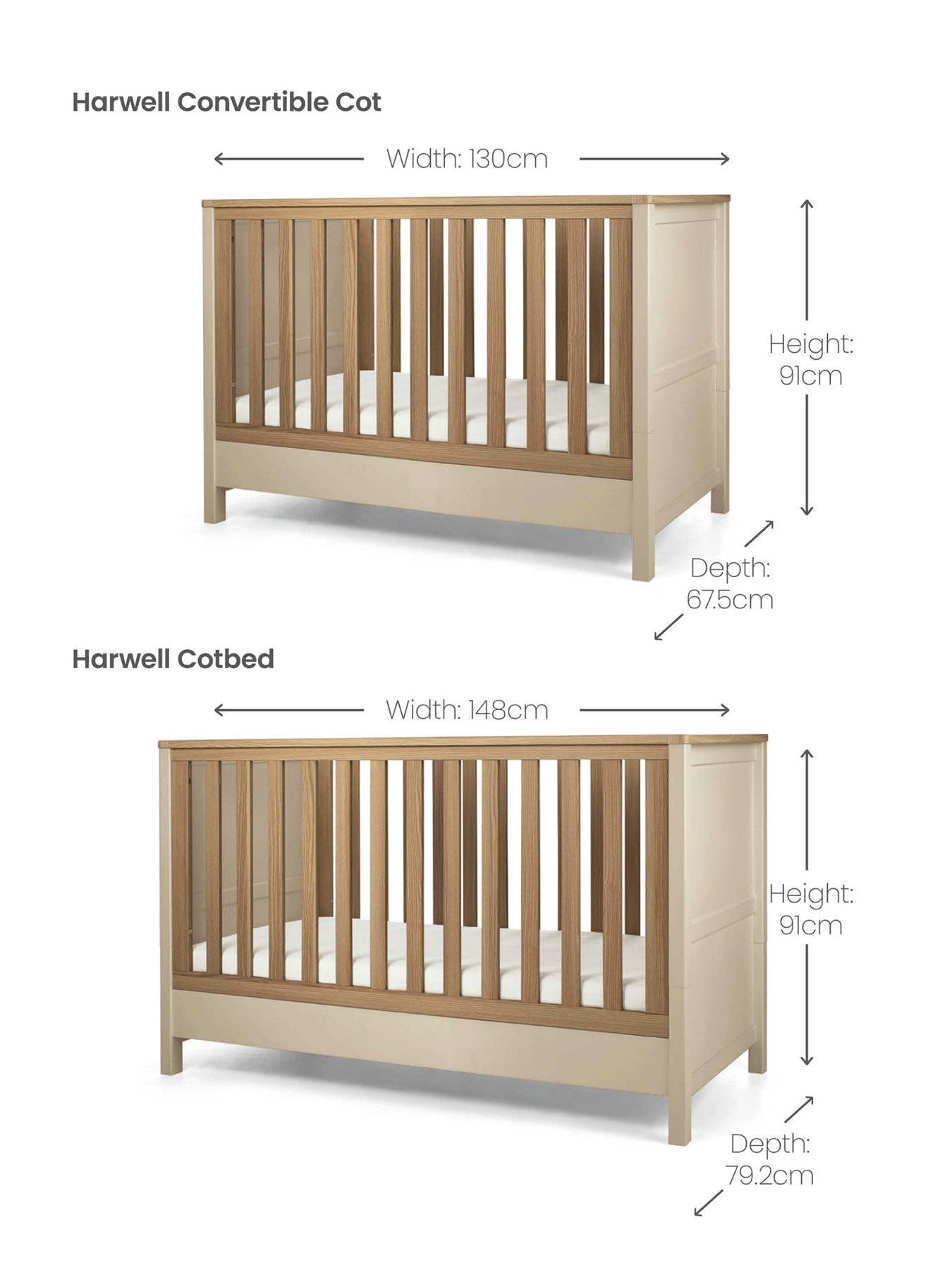 Image 3 of 7 of Mamas & Papas Harwell Convertible Cot Range (Convertible Cot, Dresser &amp; Wardrobe) - Cashmere