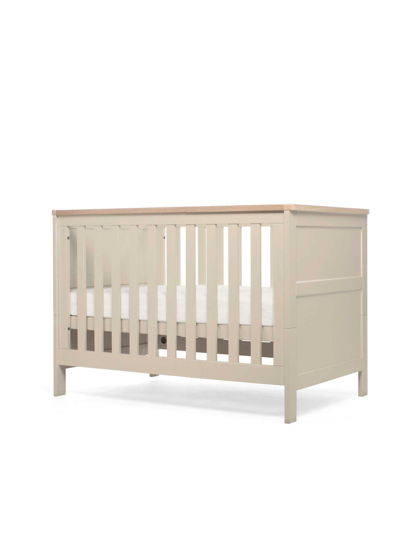  image of mamas-papas-wedmore-convertible-cot-set-convertible-cot-amp-dresser-pebble