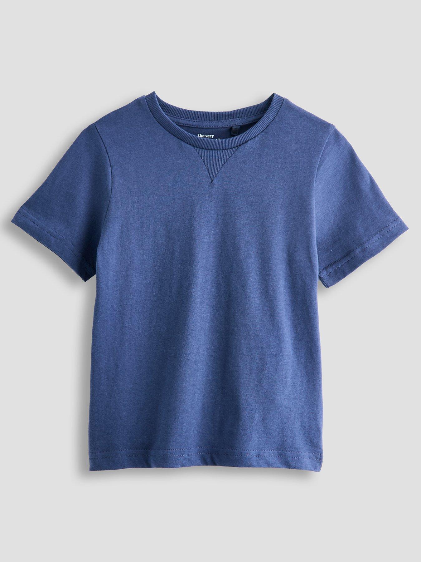 Image 3 of 4 of The Very Collection Boys Short Sleeve 3 Pack Dropped Shoulder Tshirt - Multi