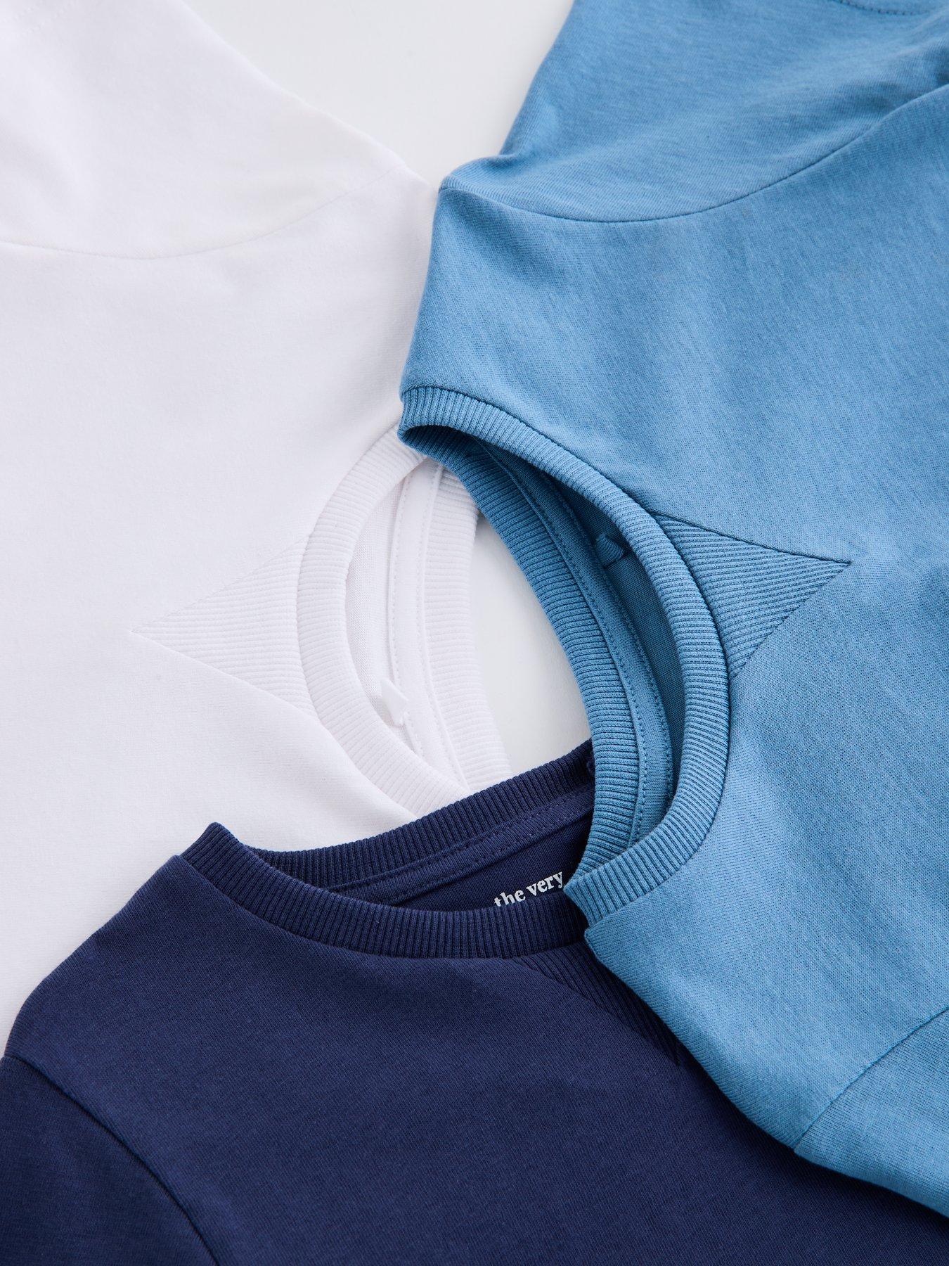Image 4 of 4 of The Very Collection Boys Short Sleeve 3 Pack Dropped Shoulder Tshirt - Multi