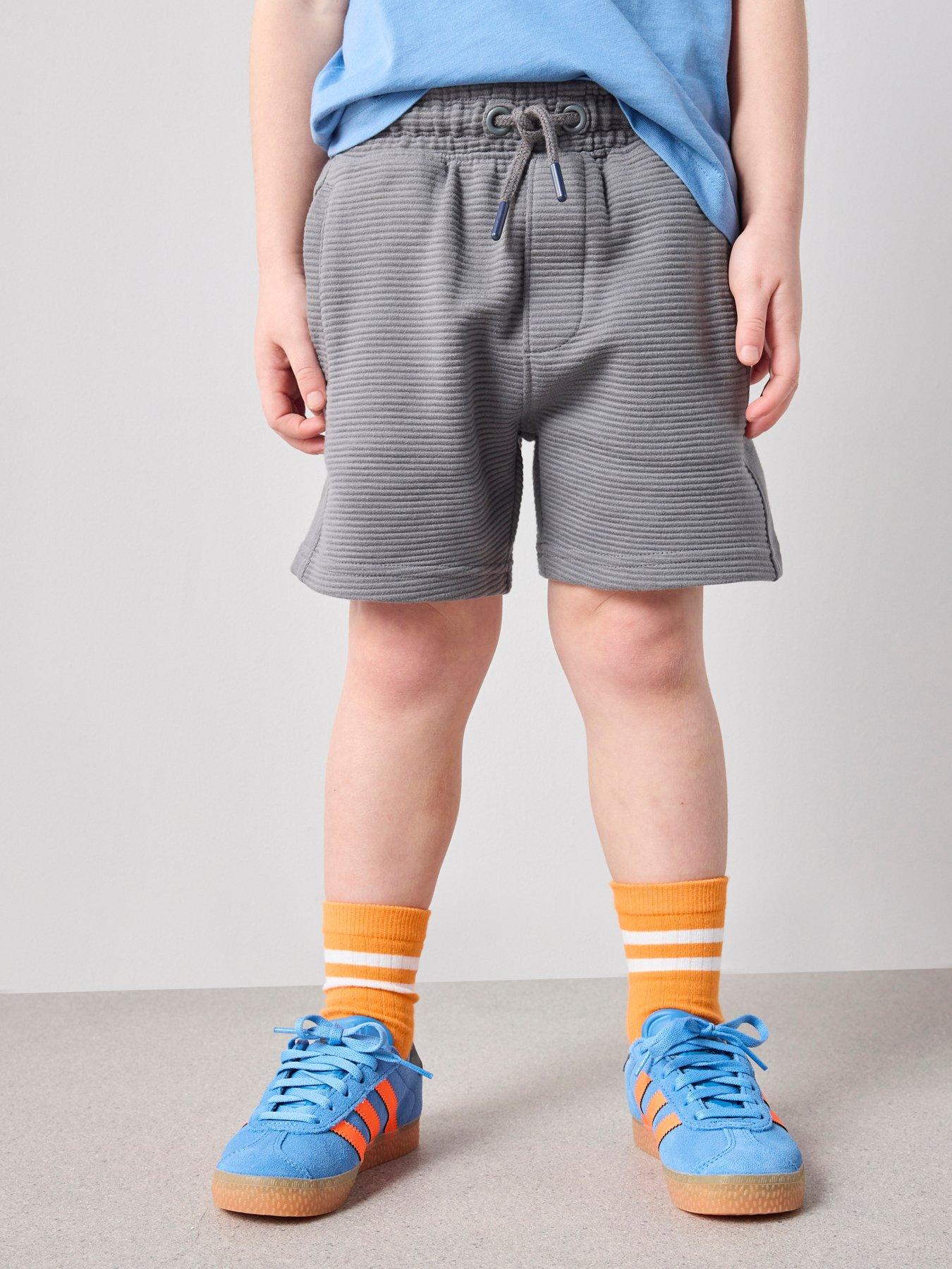 Image 1 of 7 of The Very Collection Boys Ottoman Rib Textured Shorts - Grey