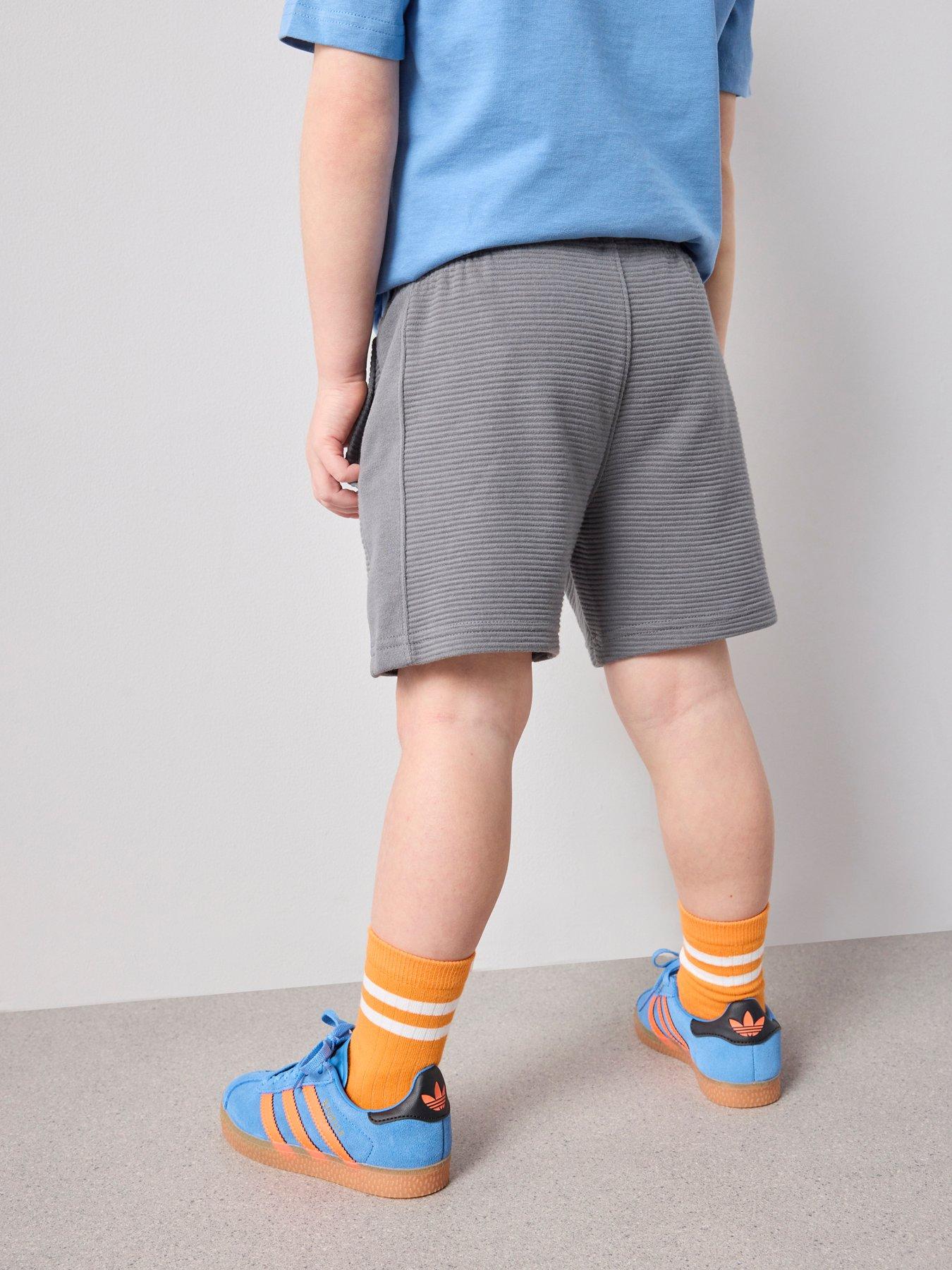 Image 3 of 7 of The Very Collection Boys Ottoman Rib Textured Shorts - Grey
