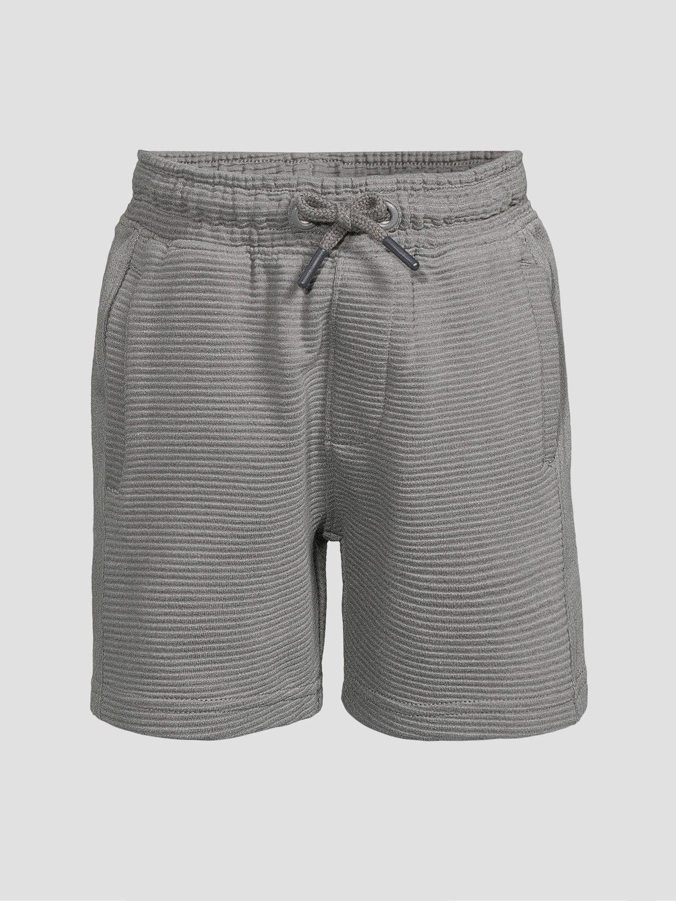 Image 7 of 7 of The Very Collection Boys Ottoman Rib Textured Shorts - Grey