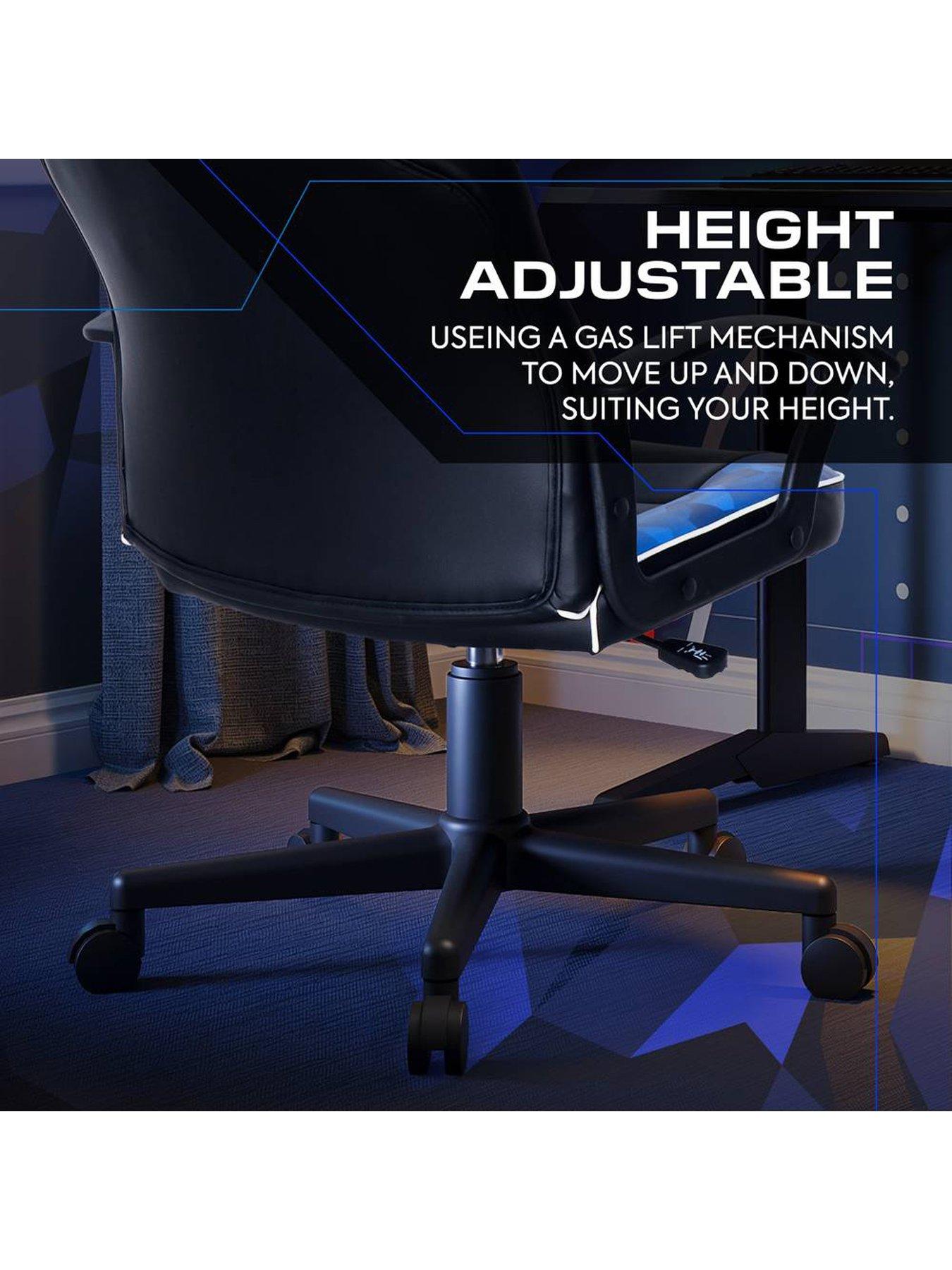 Image 4 of 7 of X Rocker Exclusive Saturn Ergonomic PC Office Gaming Chair - Blue Camo