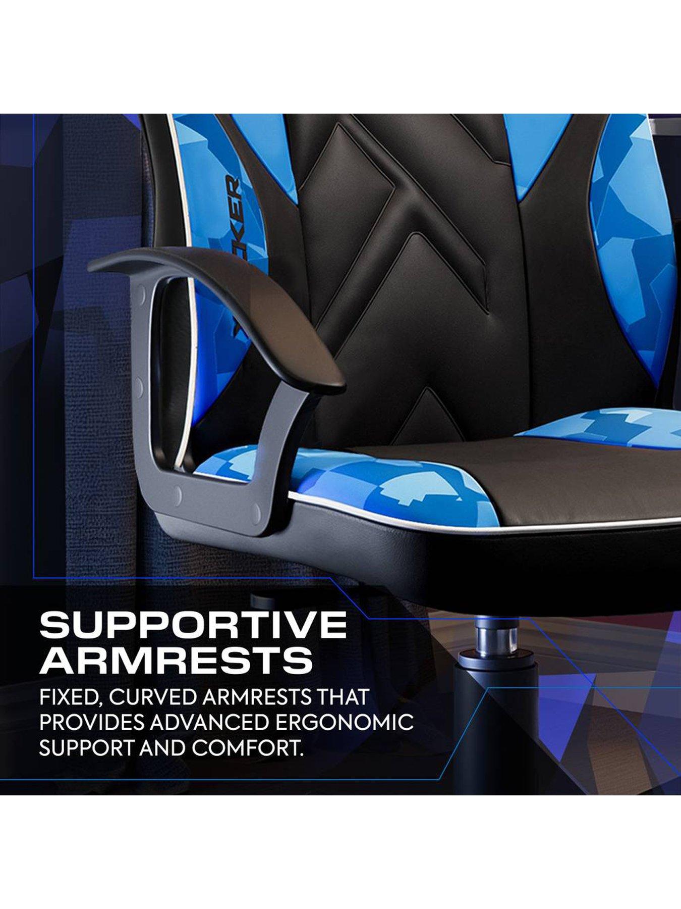 Image 5 of 7 of X Rocker Exclusive Saturn Ergonomic PC Office Gaming Chair - Blue Camo