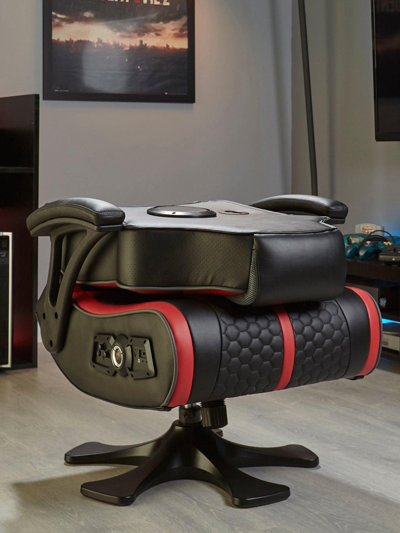  image of x-rocker-evora-21-audio-console-gaming-chair-black-red