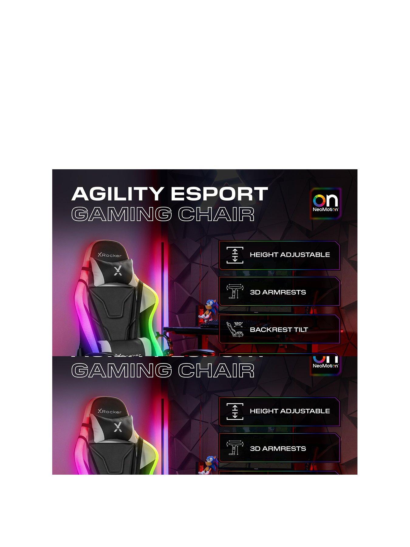  image of x-rocker-agility-rgb-esport-ergonomic-gaming-chair-with-app-controlnbsp--black