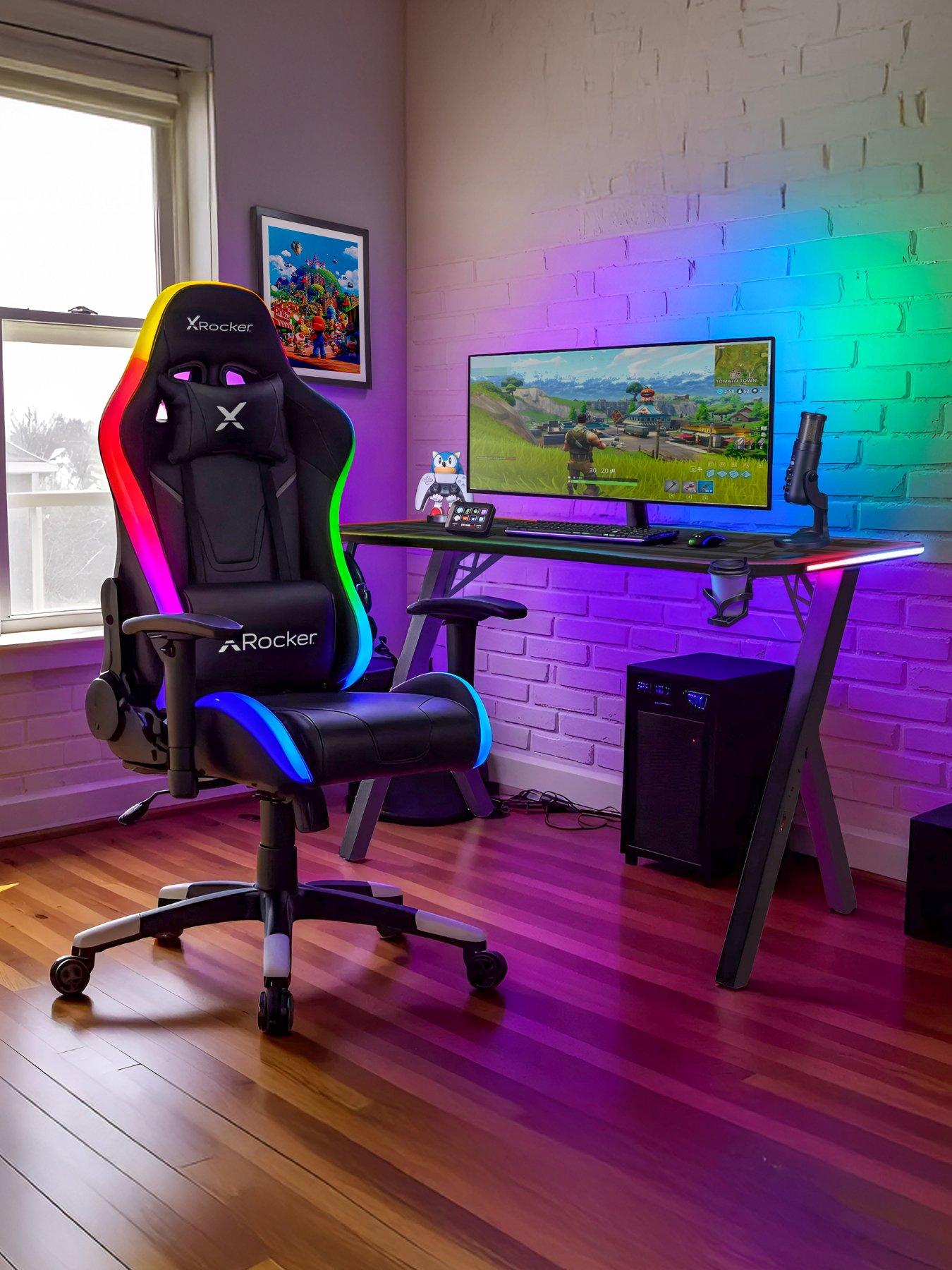 front image of x-rocker-gaming-bundlenbsp--lumio-compactnbsprgb-110cm-desk-and-agility-jr-rgb-gaming-chair