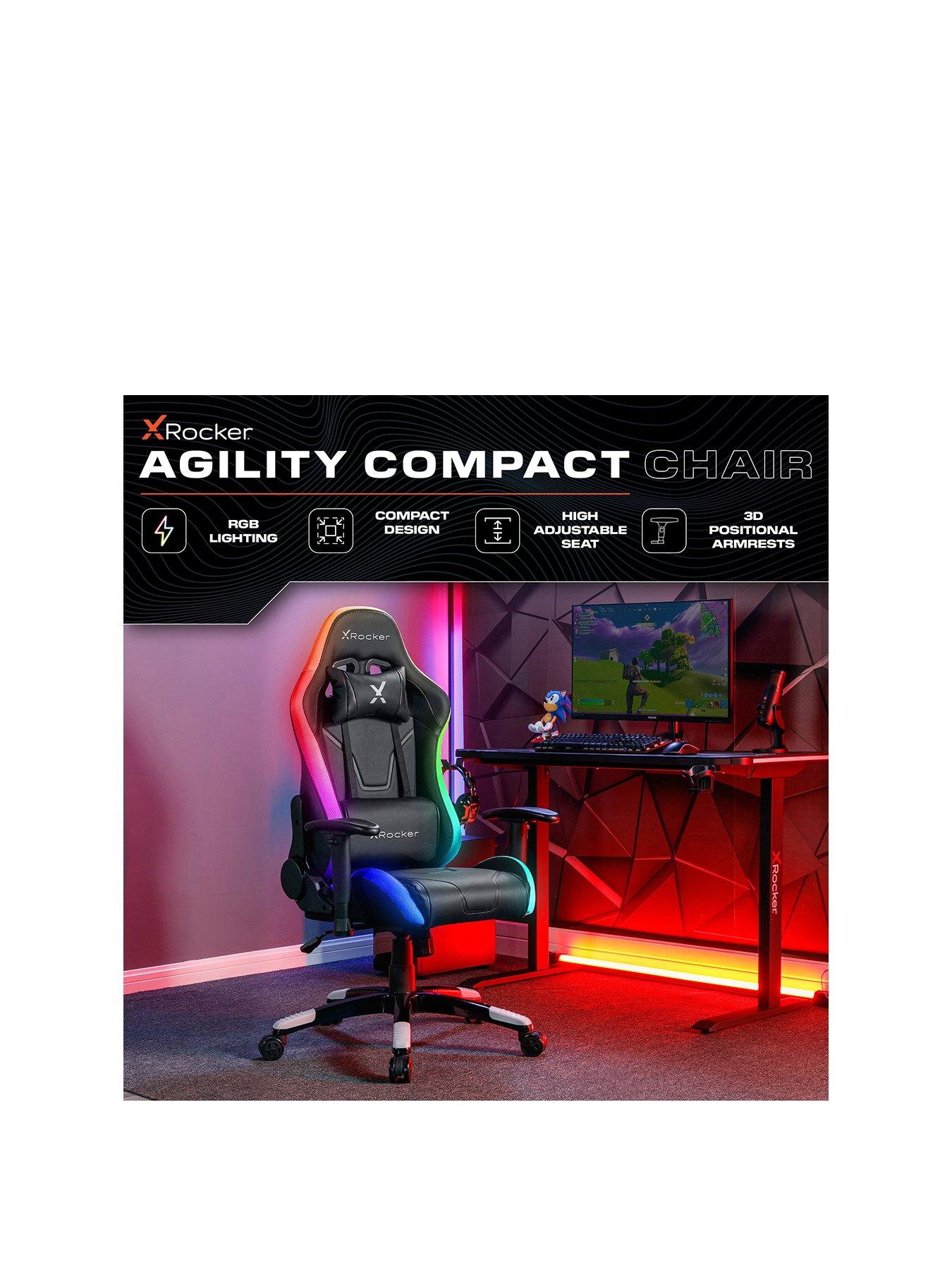 stillFront image of x-rocker-gaming-bundlenbsp--lumio-compactnbsprgb-110cm-desk-and-agility-jr-rgb-gaming-chair