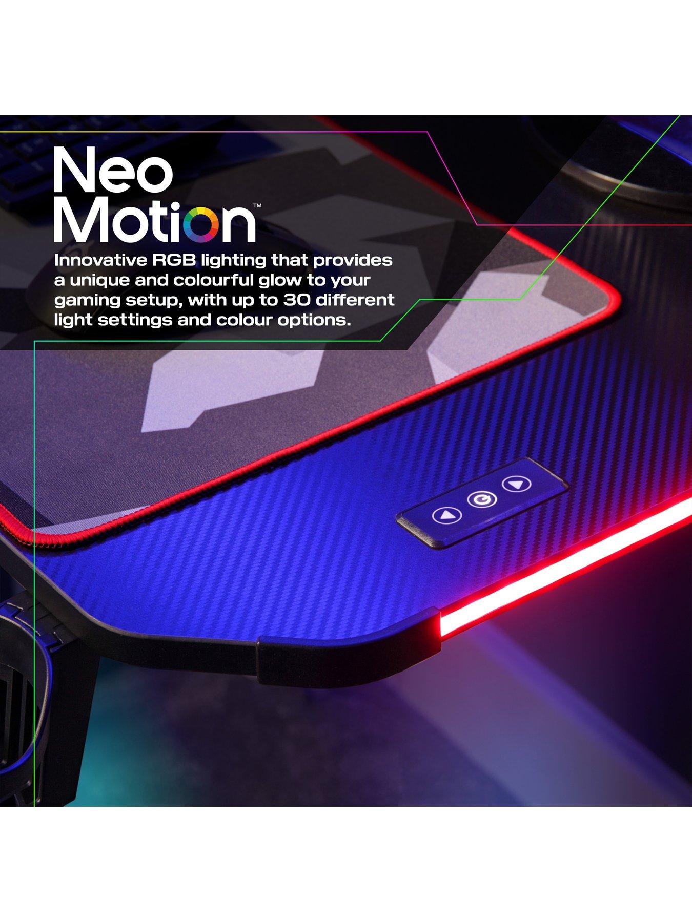  image of x-rocker-gaming-bundle--nbsppanther-rgb-led-desk-and-saturn-mid-back-office-gaming-chair-blue-camo