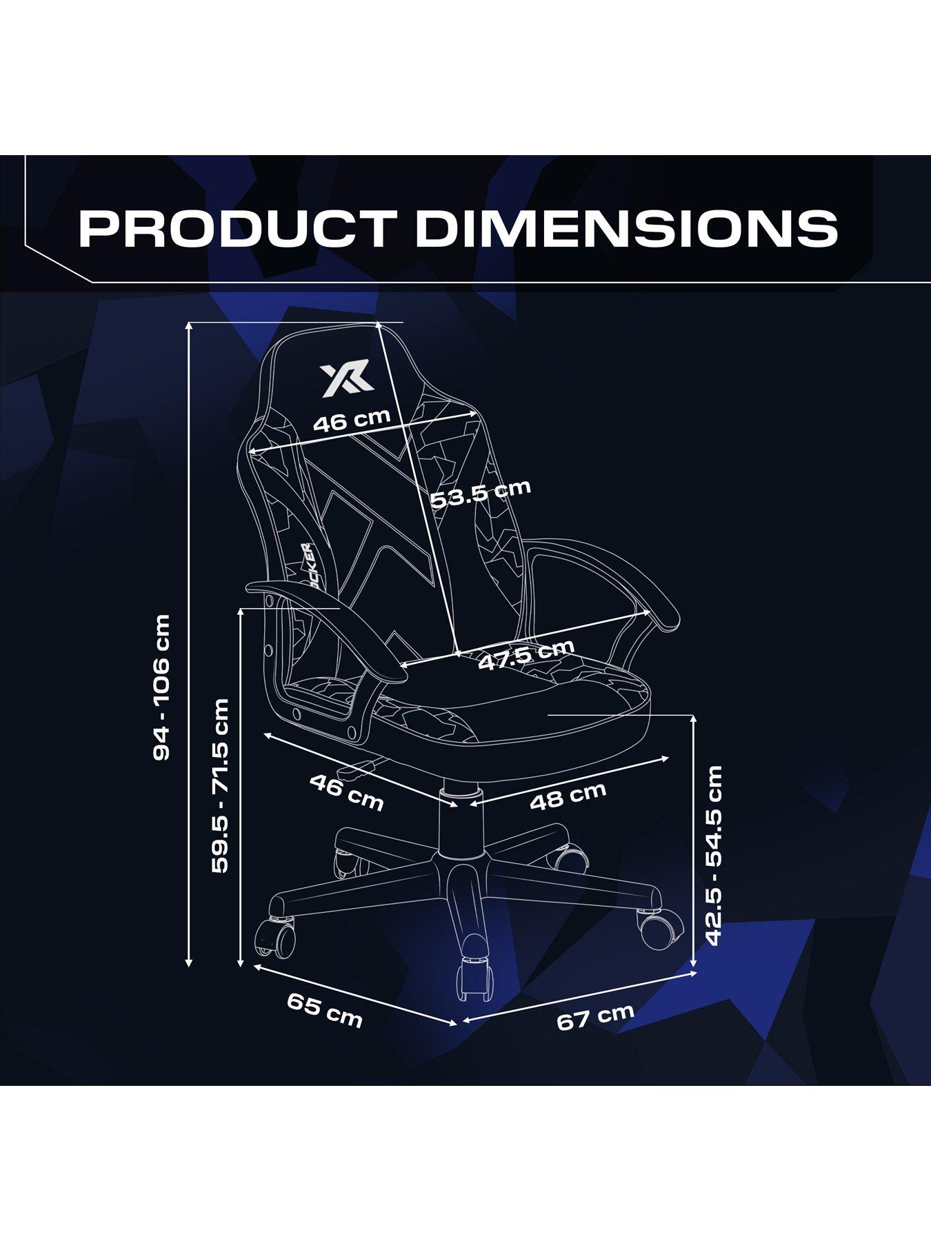  image of x-rocker-gaming-bundle--nbsppanther-rgb-led-desk-and-saturn-mid-back-office-gaming-chair-blue-camo