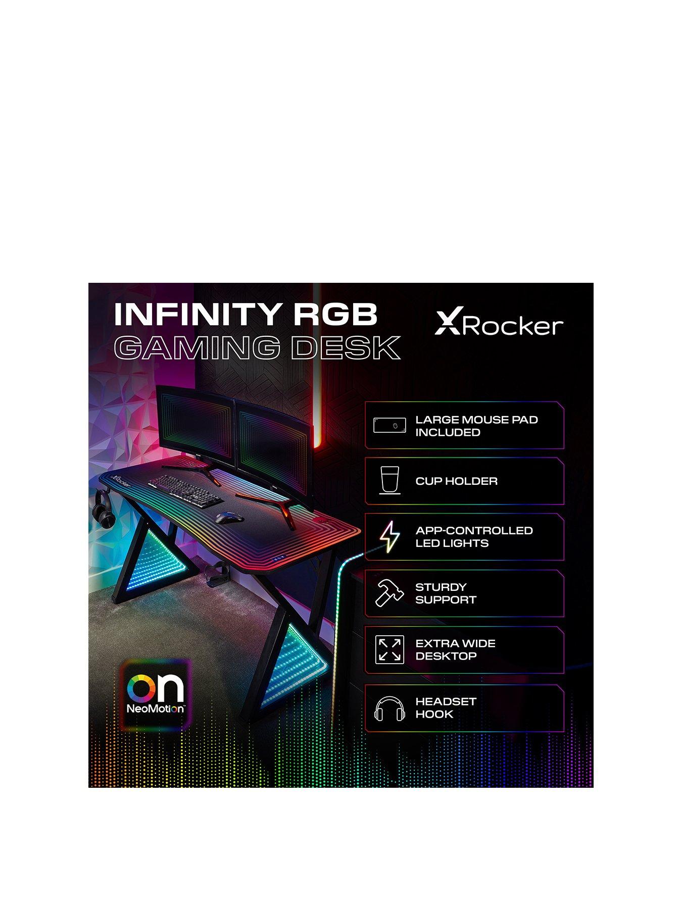  image of x-rocker-gaming-bundle-infinity-rgb-desk-and-agility-esport-rgb-office-gaming-chair