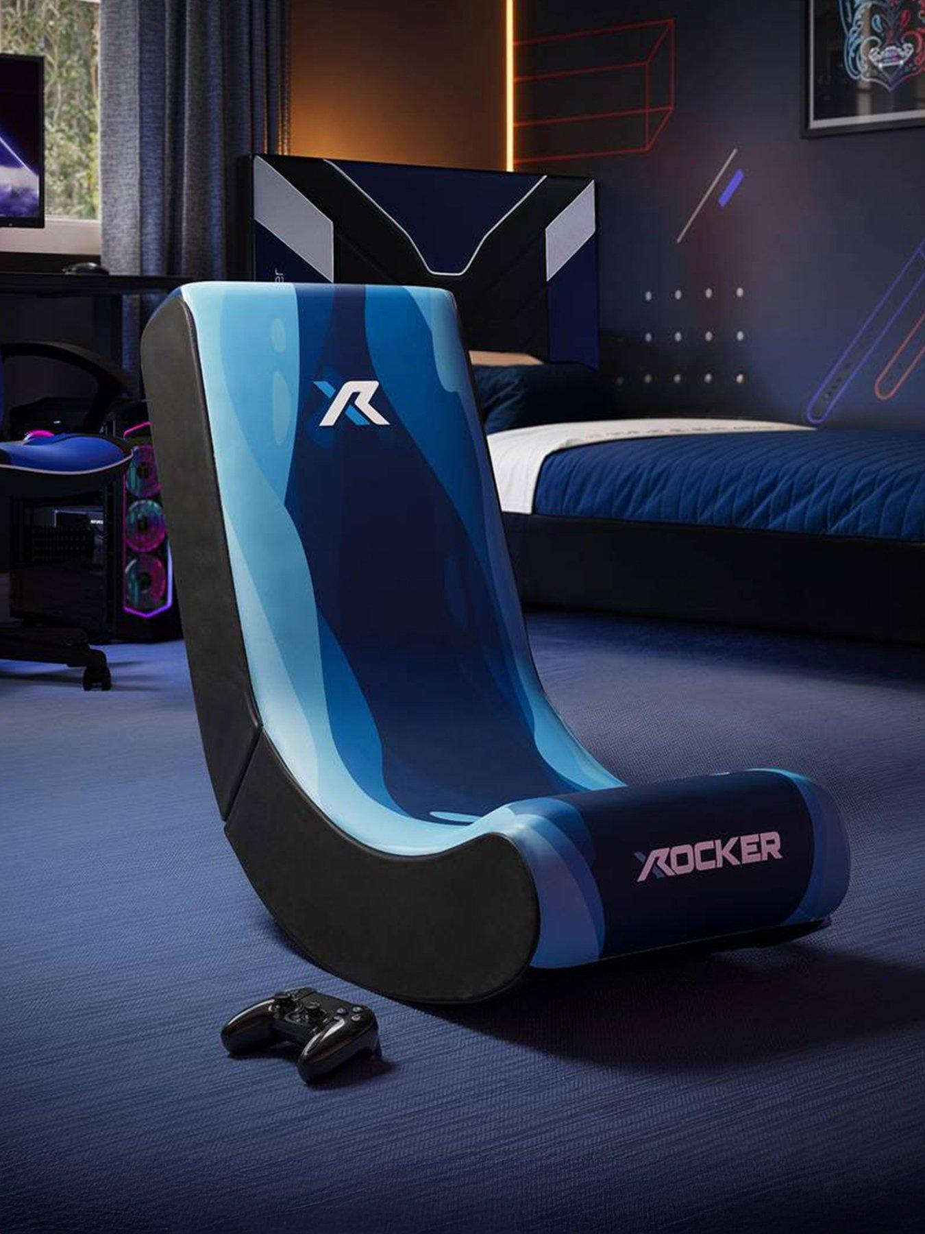 X Rocker Video Rocker Gaming Chair for Kids - Lava Blue
