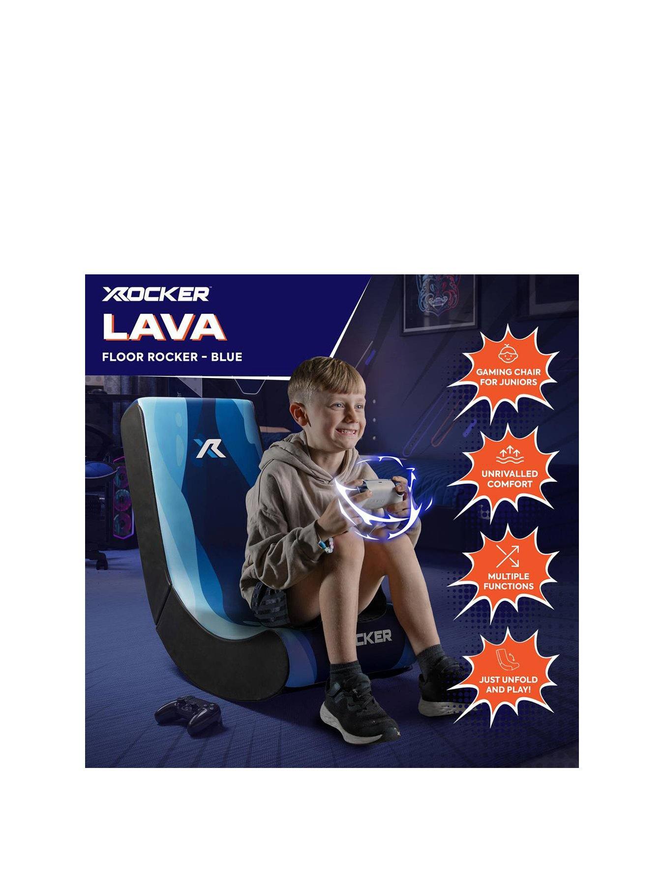  image of x-rocker-video-rocker-gaming-chair-for-kids-lava-blue