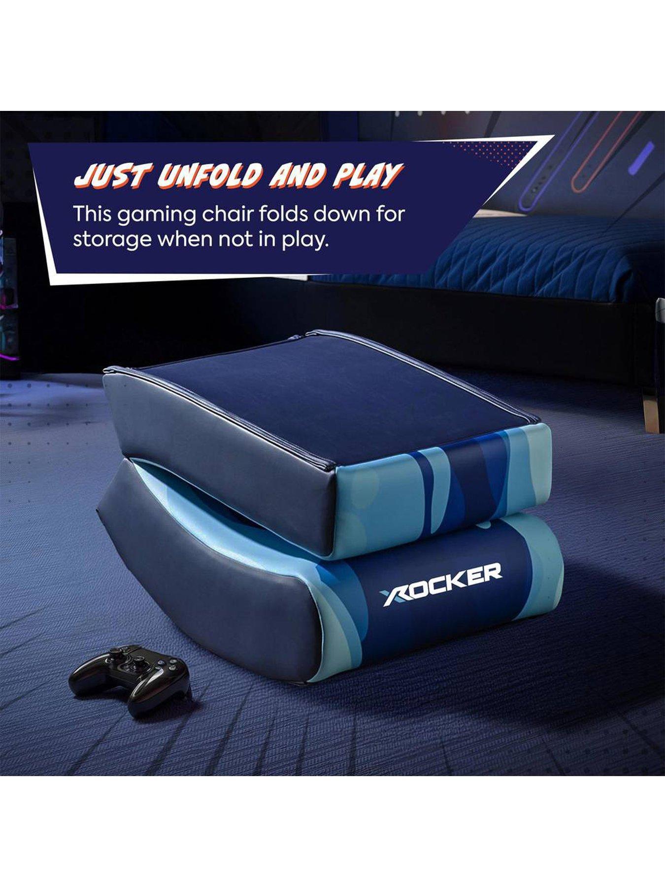  image of x-rocker-video-rocker-gaming-chair-for-kids-lava-blue