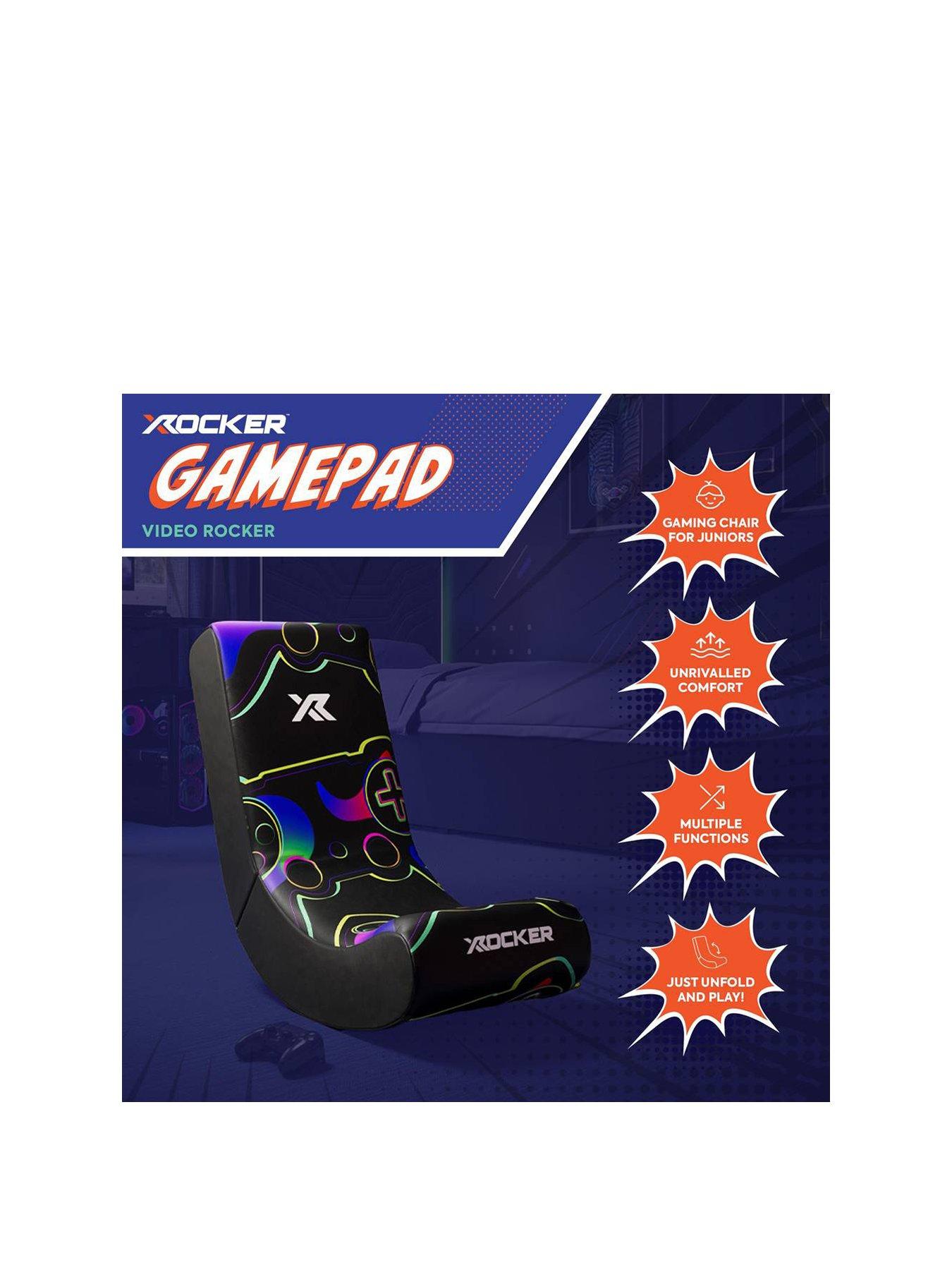 Image 2 of 6 of X Rocker Video Rocker Gaming Chair for Kids - Gamepad Black