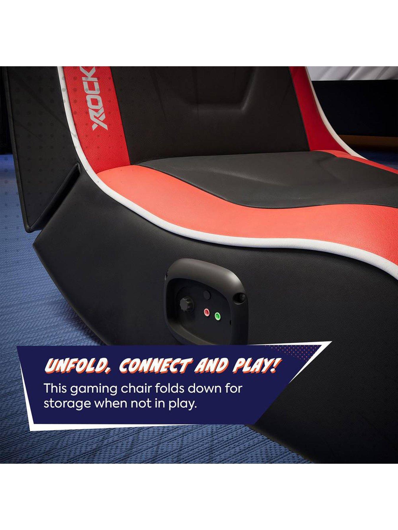  image of x-rocker-shadow-20-audio-floor-rocker-gaming-chair-for-kids-red-black