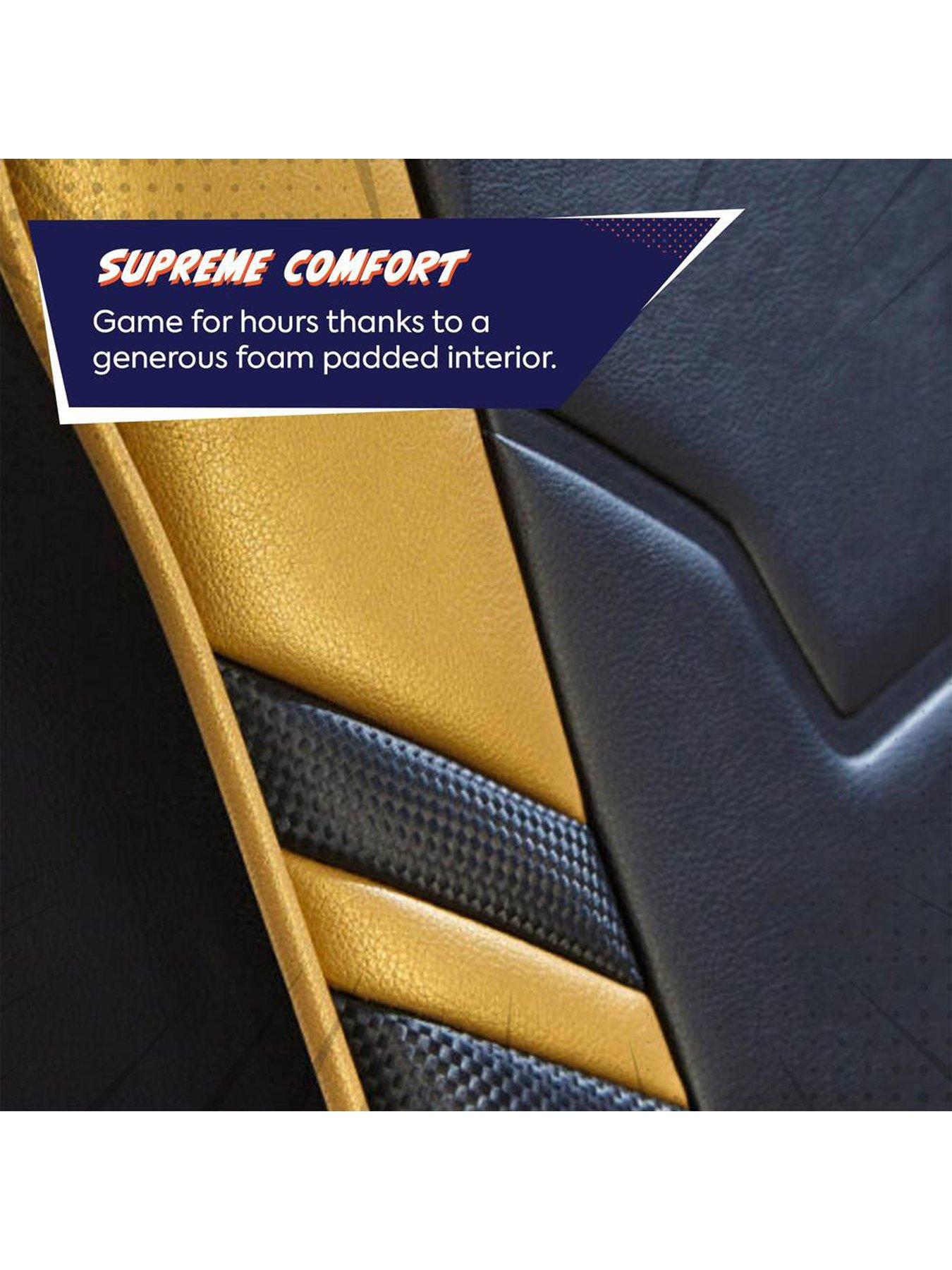  image of x-rocker-shadow-20-audio-floor-rocker-gaming-chair-for-kids-gold-black