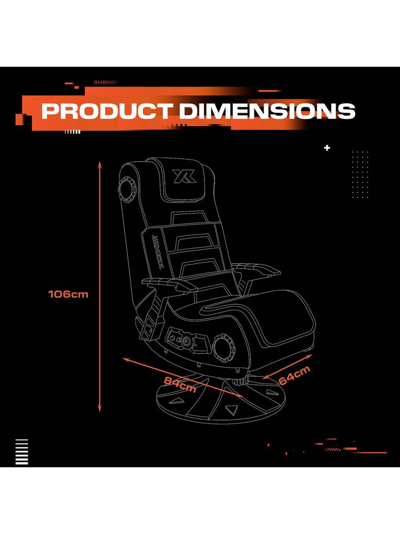 X Rocker Pro 4.1 Bluetooth Audio Console Gaming Chair - Black | Littlewoods