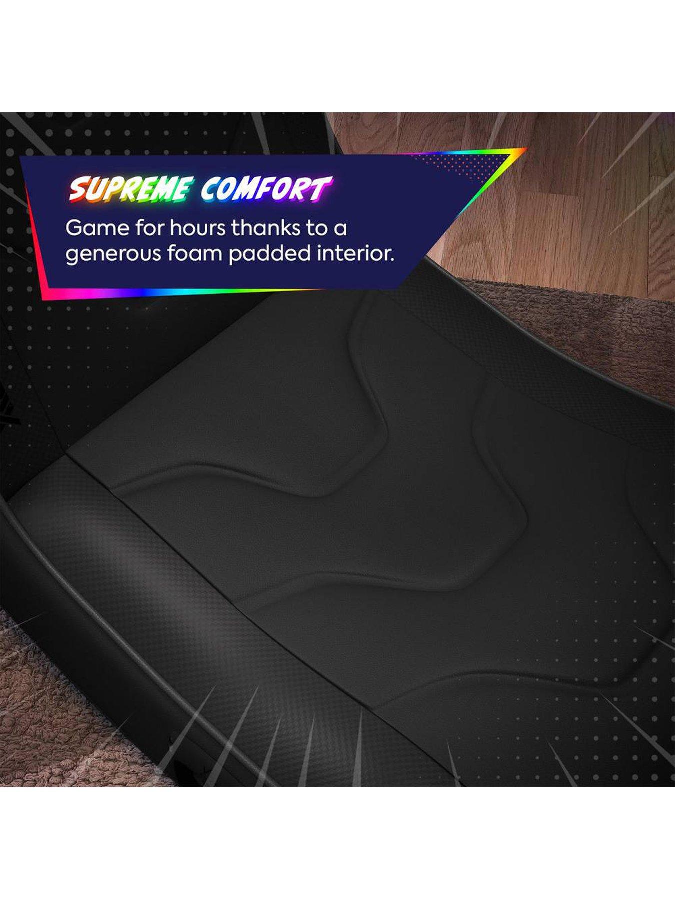 Image 5 of 7 of X Rocker X Rocker Shadow RGB 2.0 Audio Floor Rocker Gaming Chair with App Control - Black