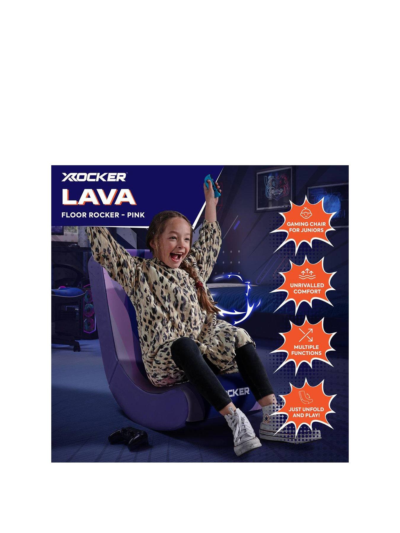 X Rocker Video Rocker Gaming Chair for Kids - Lava Pink | Littlewoods