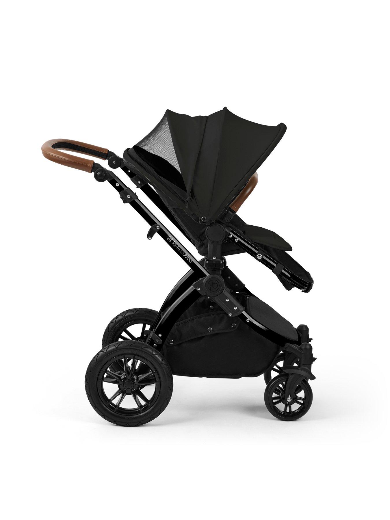 Image 4 of 7 of Ickle Bubba Stomp Luxe 12 Piece Travel System with i-Size Nimbus Car Seat & Spin ISOFIX Base - Black / Midnight / Tan
