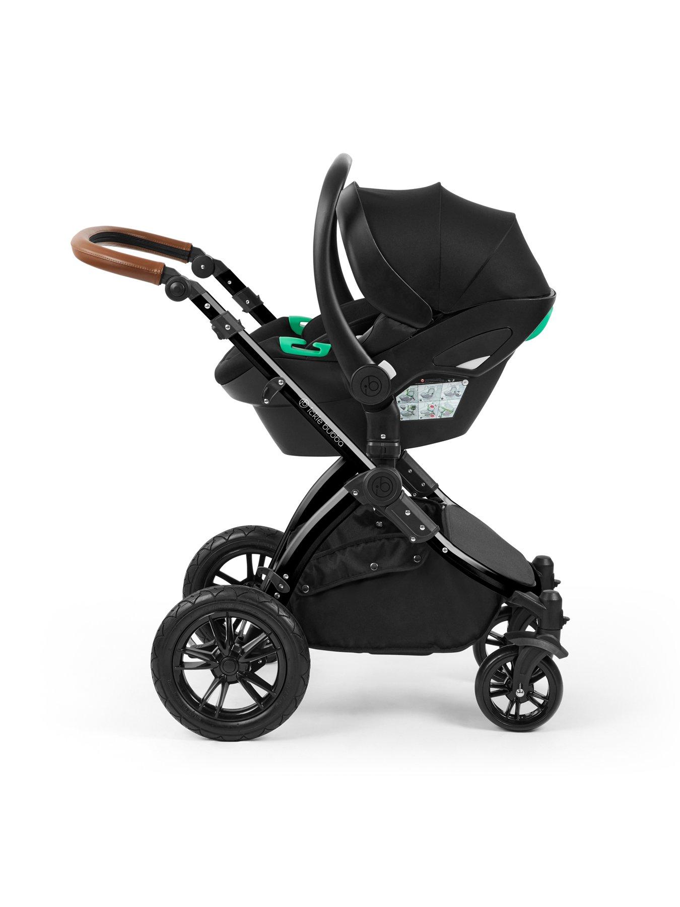 Image 6 of 7 of Ickle Bubba Stomp Luxe 12 Piece Travel System with i-Size Nimbus Car Seat & Spin ISOFIX Base - Black / Midnight / Tan