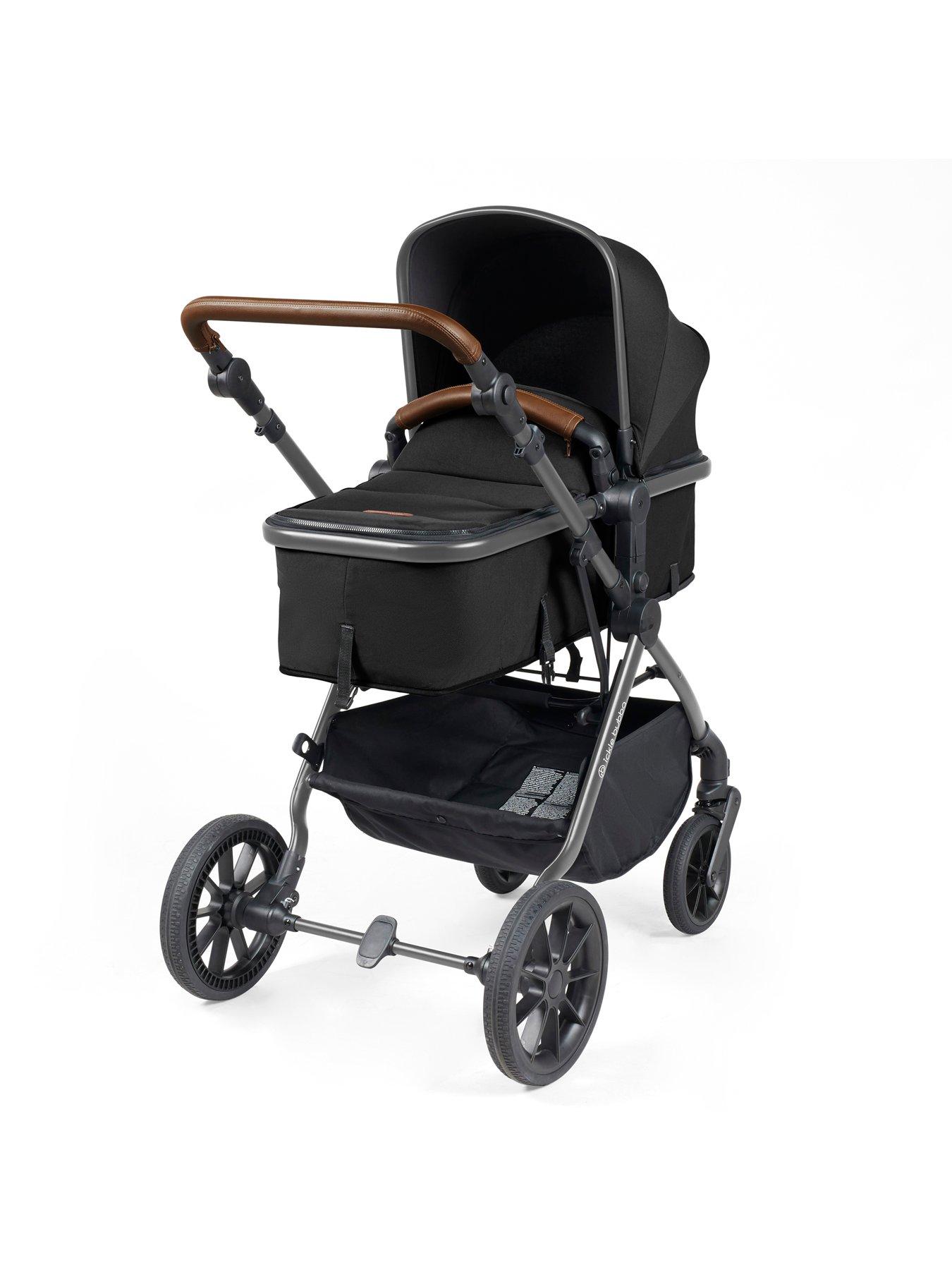 Image 2 of 6 of Ickle Bubba Cosmo 9 Piece Travel System with i-Size Nimbus Car Seat & Spin ISOFIX Base - Gunmetal / Black / Tan