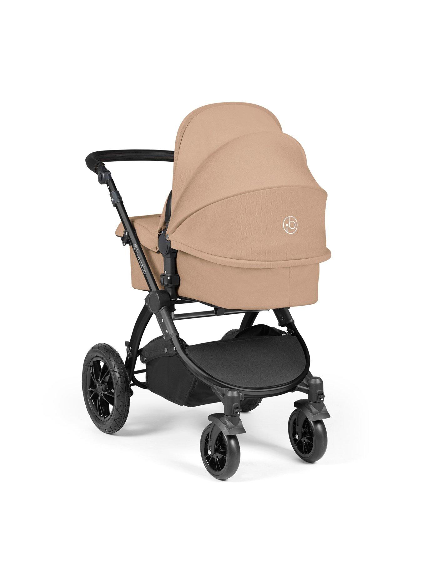 Image 3 of 7 of Ickle Bubba Stomp Luxe 12 Piece Travel System with i-Size Nimbus Car Seat & Spin ISOFIX Base - Black / Desert / Black