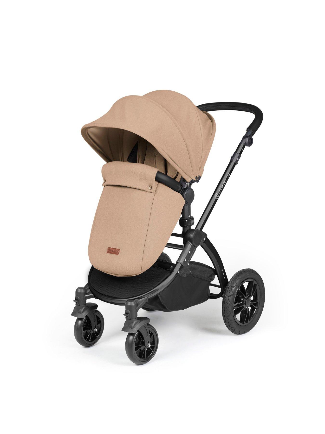 Image 4 of 7 of Ickle Bubba Stomp Luxe 12 Piece Travel System with i-Size Nimbus Car Seat & Spin ISOFIX Base - Black / Desert / Black