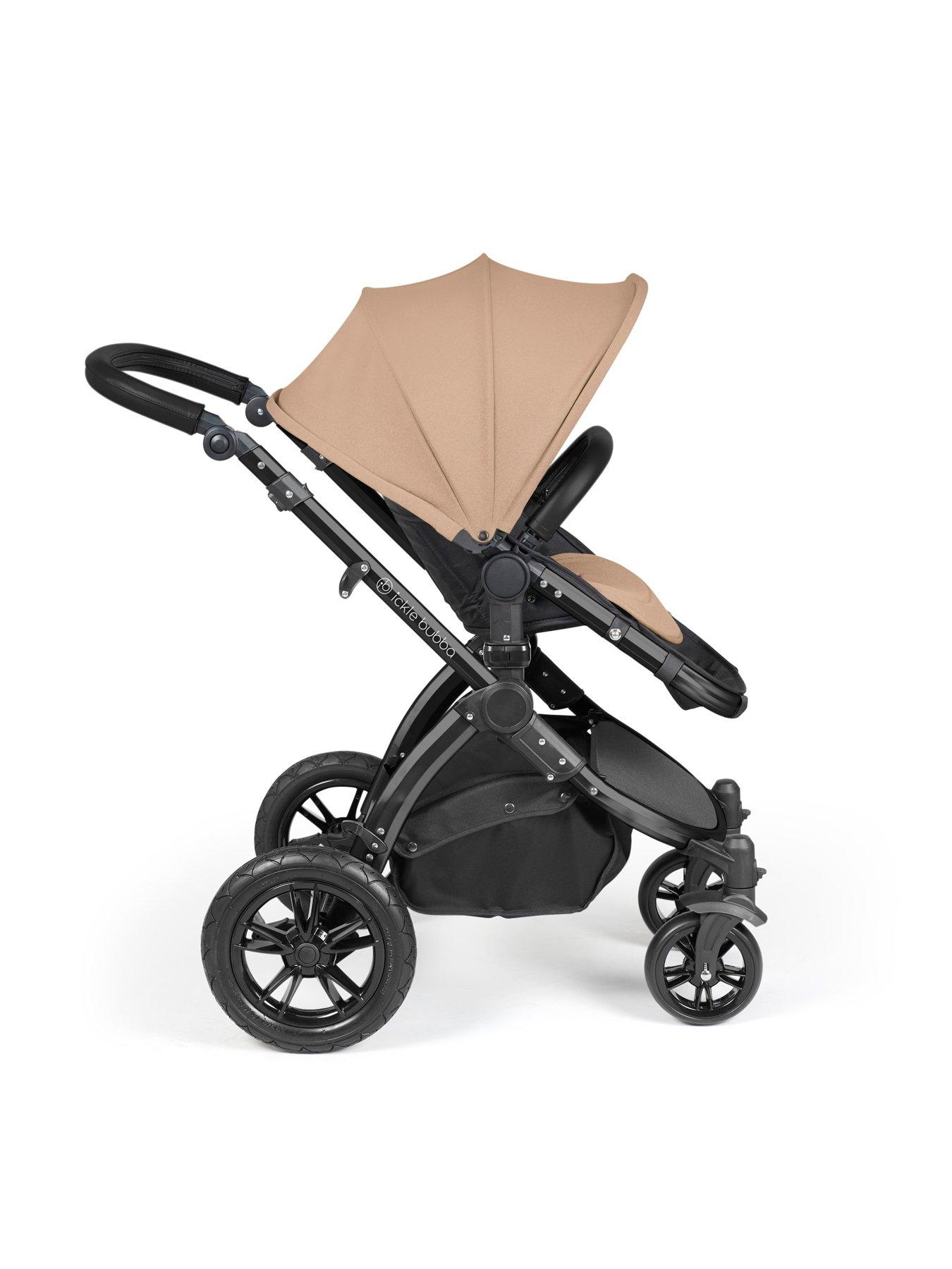 Image 5 of 7 of Ickle Bubba Stomp Luxe 12 Piece Travel System with i-Size Nimbus Car Seat & Spin ISOFIX Base - Black / Desert / Black