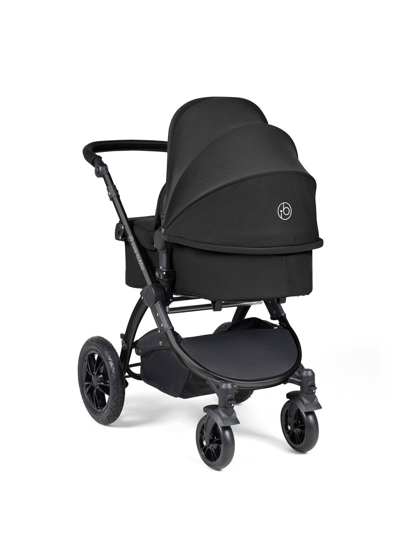 Image 3 of 7 of Ickle Bubba Stomp Luxe 12 Piece Travel System with i-Size Nimbus Car Seat & Spin ISOFIX Base - Black / Midnight / Black