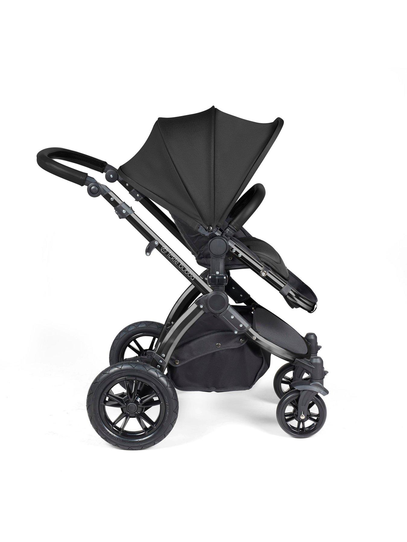 Image 5 of 7 of Ickle Bubba Stomp Luxe 12 Piece Travel System with i-Size Nimbus Car Seat & Spin ISOFIX Base - Black / Midnight / Black