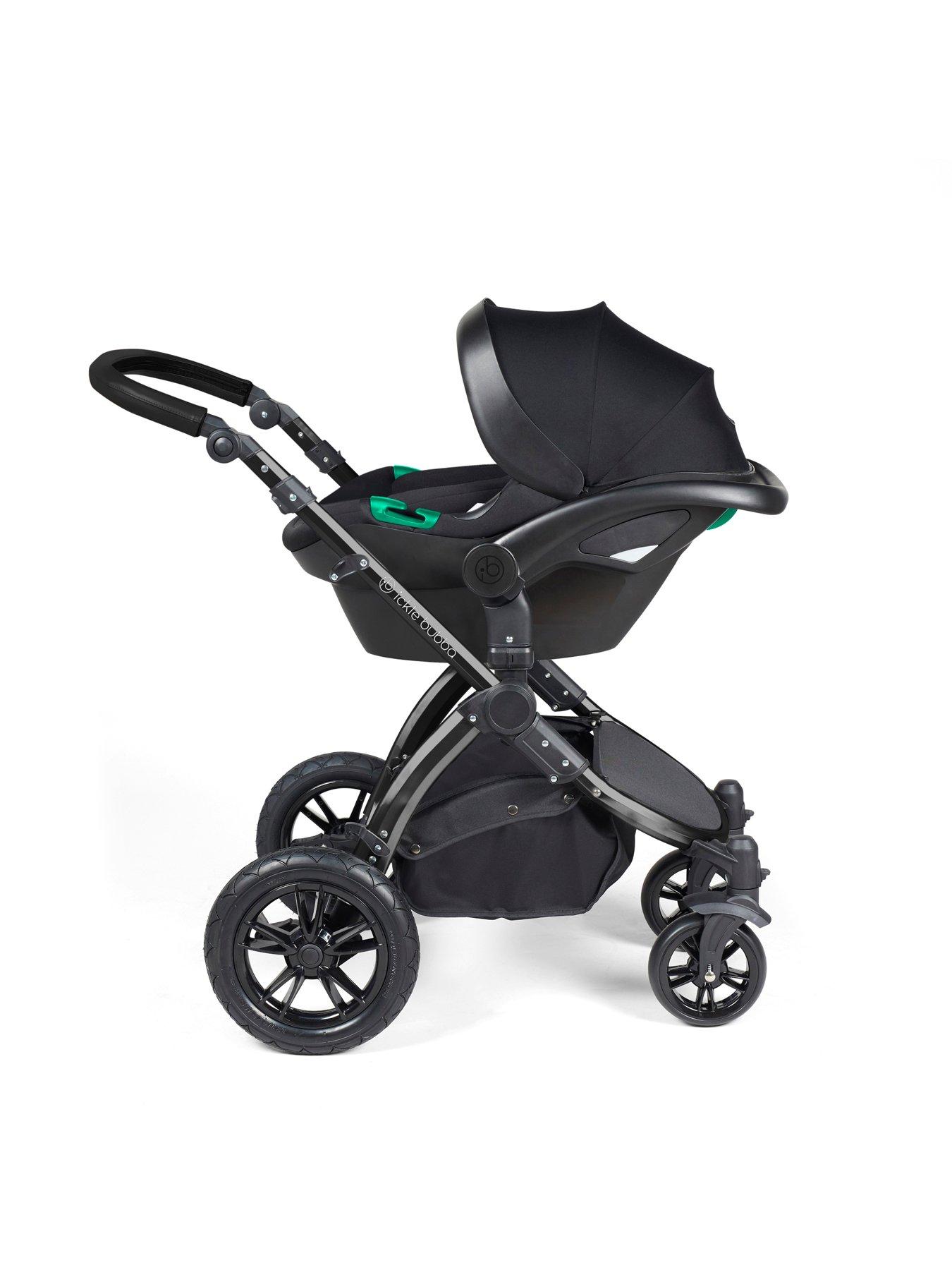 Image 6 of 7 of Ickle Bubba Stomp Luxe 12 Piece Travel System with i-Size Nimbus Car Seat & Spin ISOFIX Base - Black / Midnight / Black
