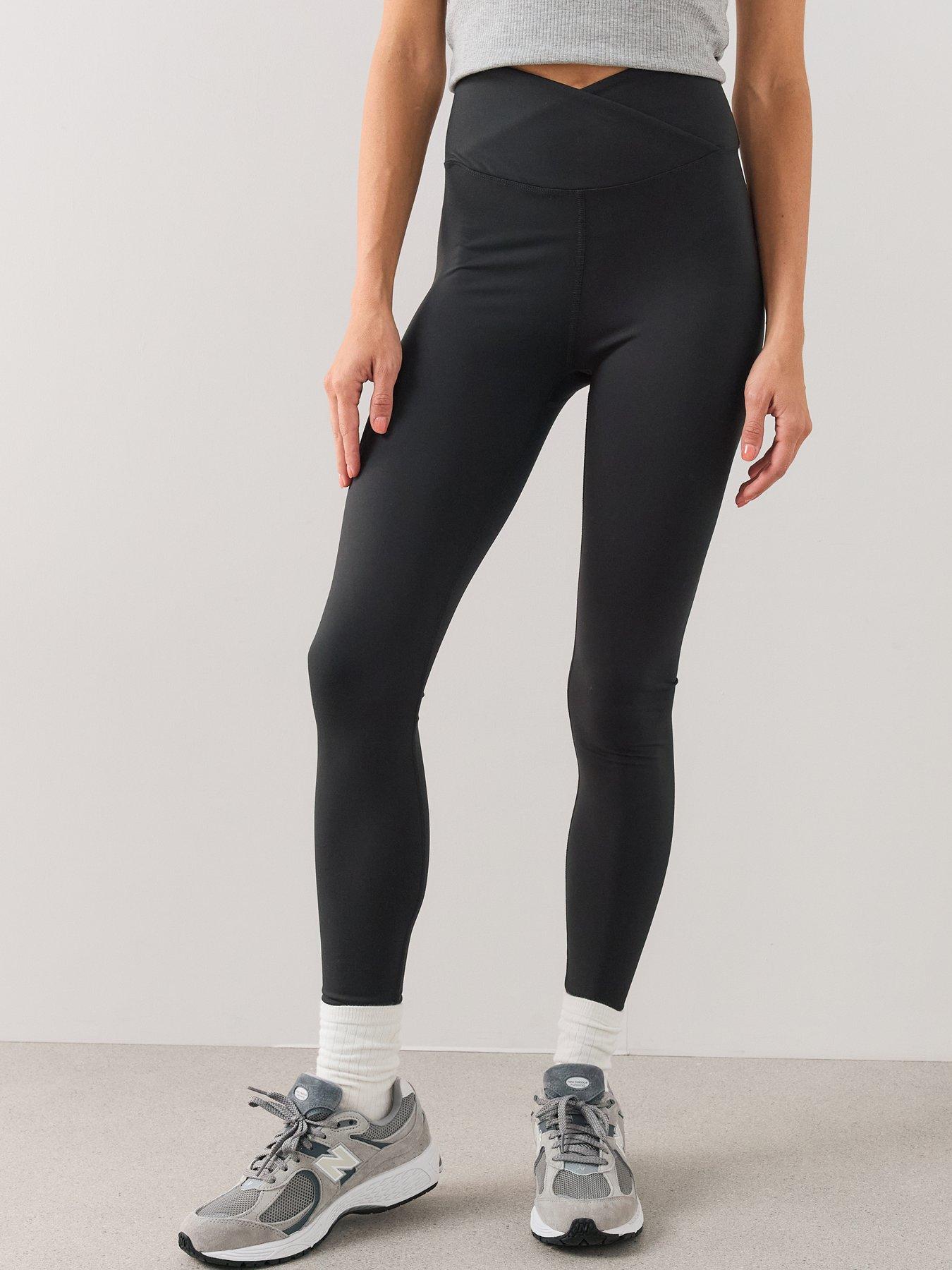 Image 4 of 7 of The Very Collection Womens Wrap Waist Stretch Leggings - Black