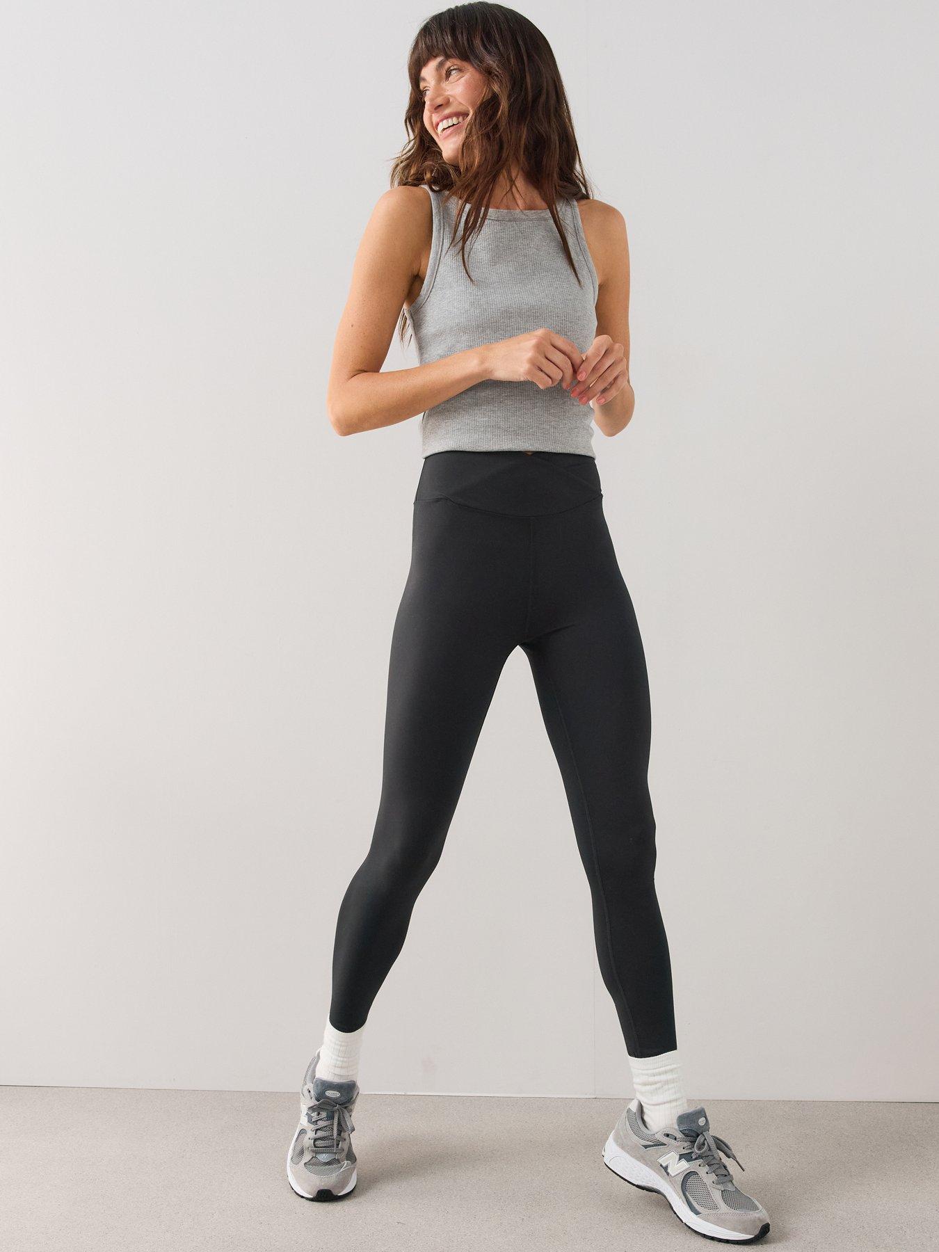 Image 5 of 7 of The Very Collection Womens Wrap Waist Stretch Leggings - Black