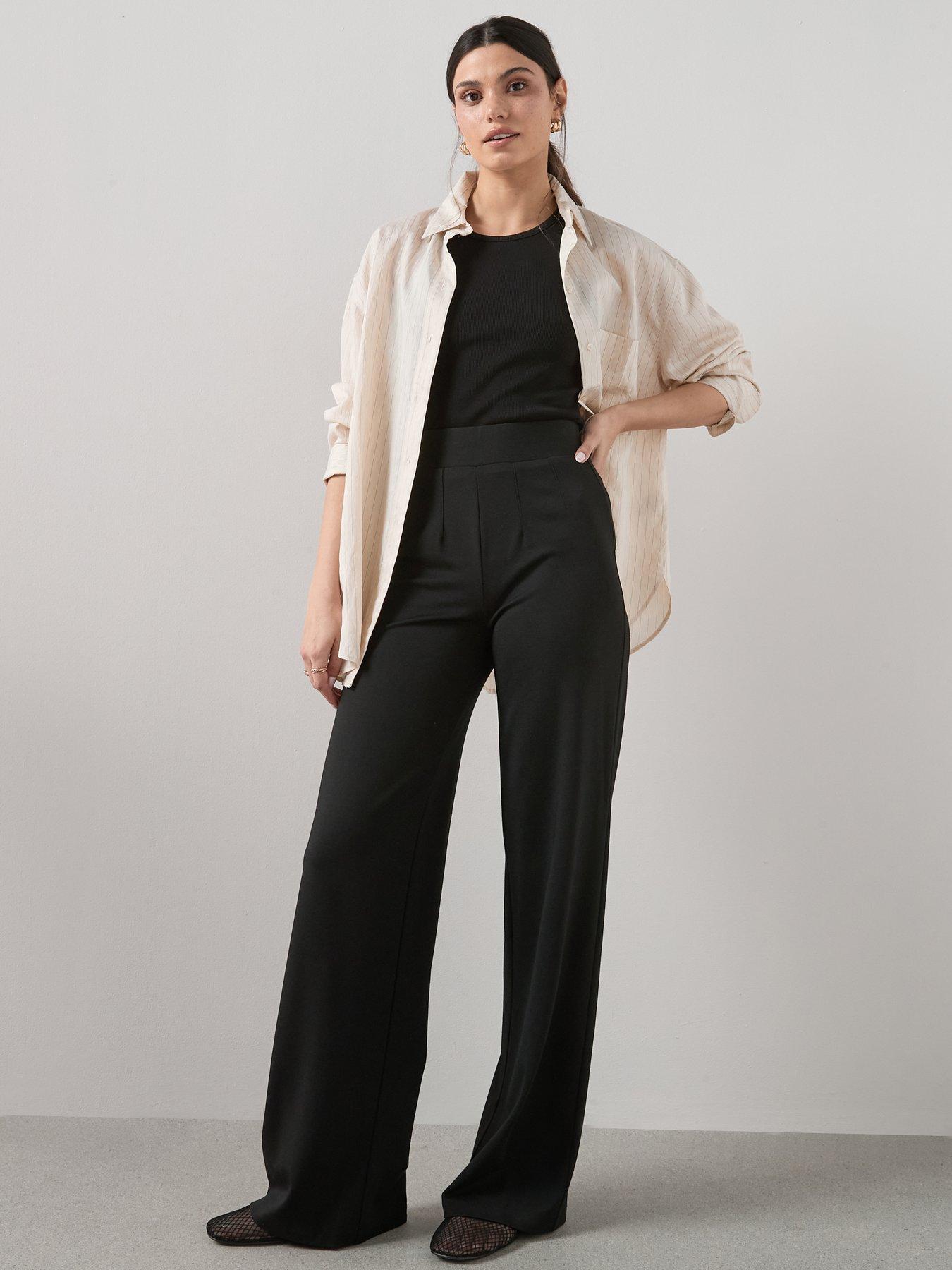Image 1 of 6 of The Very Collection Stretch High Waist Wide Leg Trouser