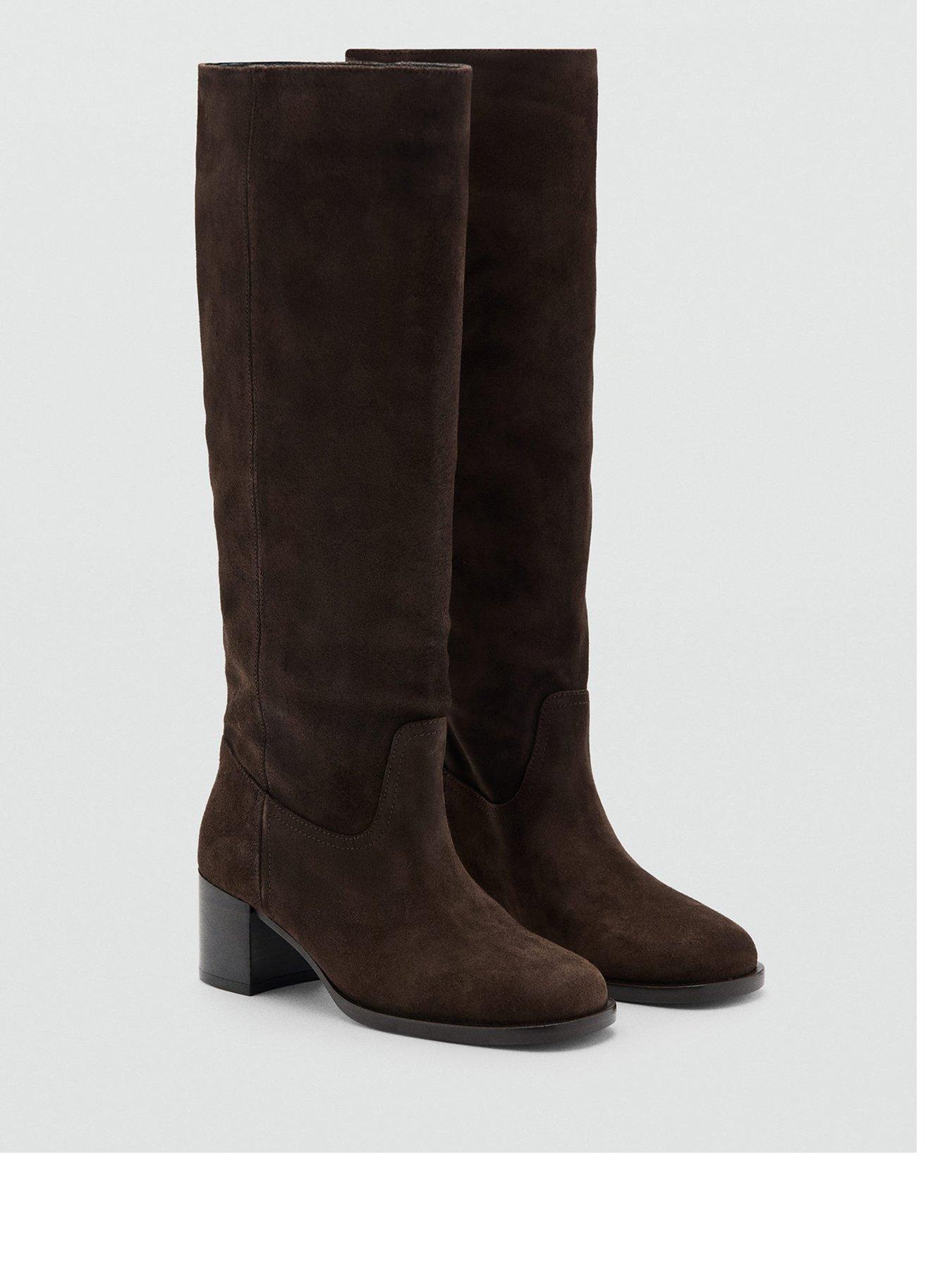 Mango Knee High Suede Boots
