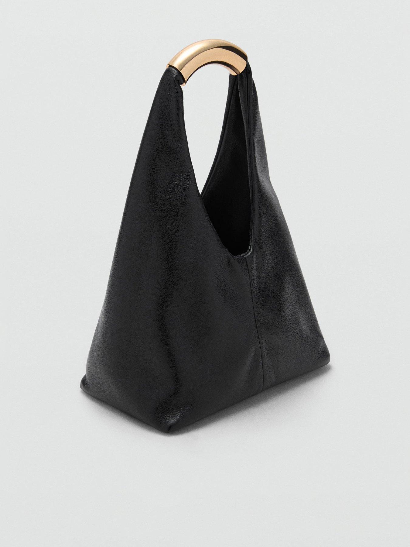 undefined Handbag With Metal Handle - Black
