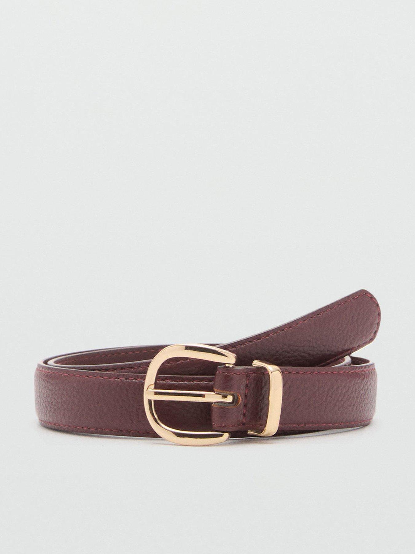 Mango Oval Buckle Belt - Red