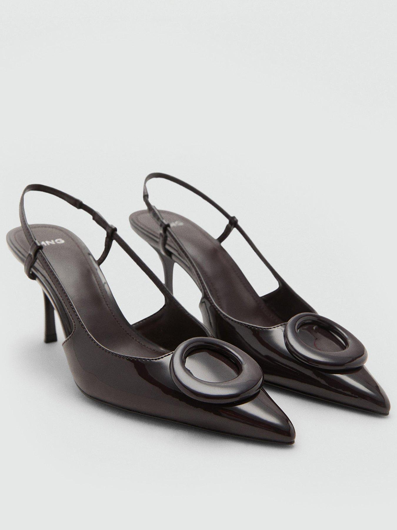 Mango Sling Back Court Shoe - Brown