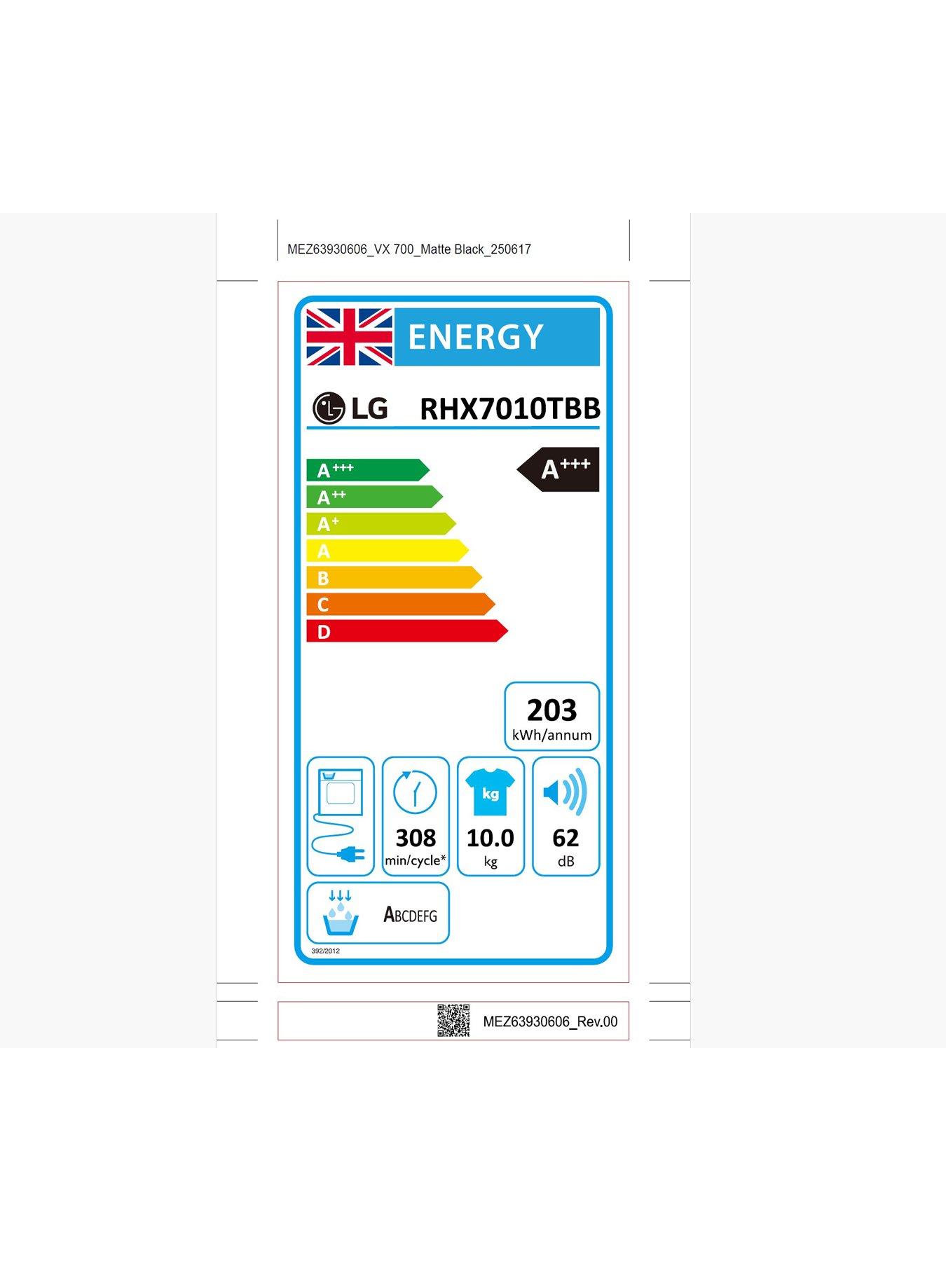 Image 7 of 7 of LG RHX7010TBB 10KG Turbo Dry Tumble Dryer essence matte black