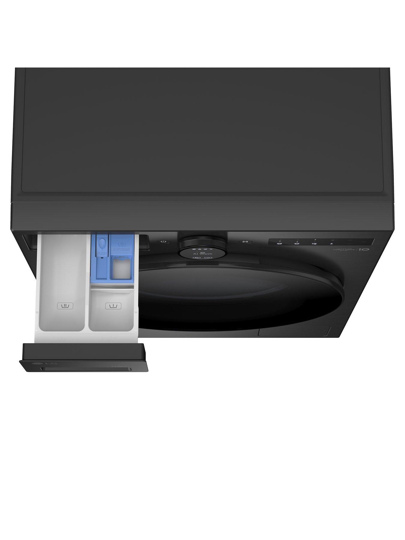  image of lg-w4x7016tbb-11kg-6kg-1400-washer-dryer-essence-matte-black