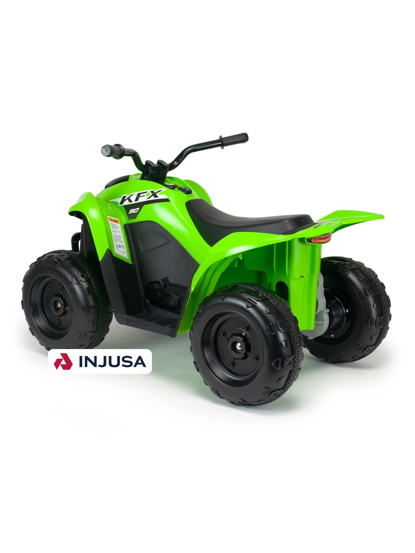  image of injusa-kawasaki-atv-kfx90-quad-12v-ride-on-green