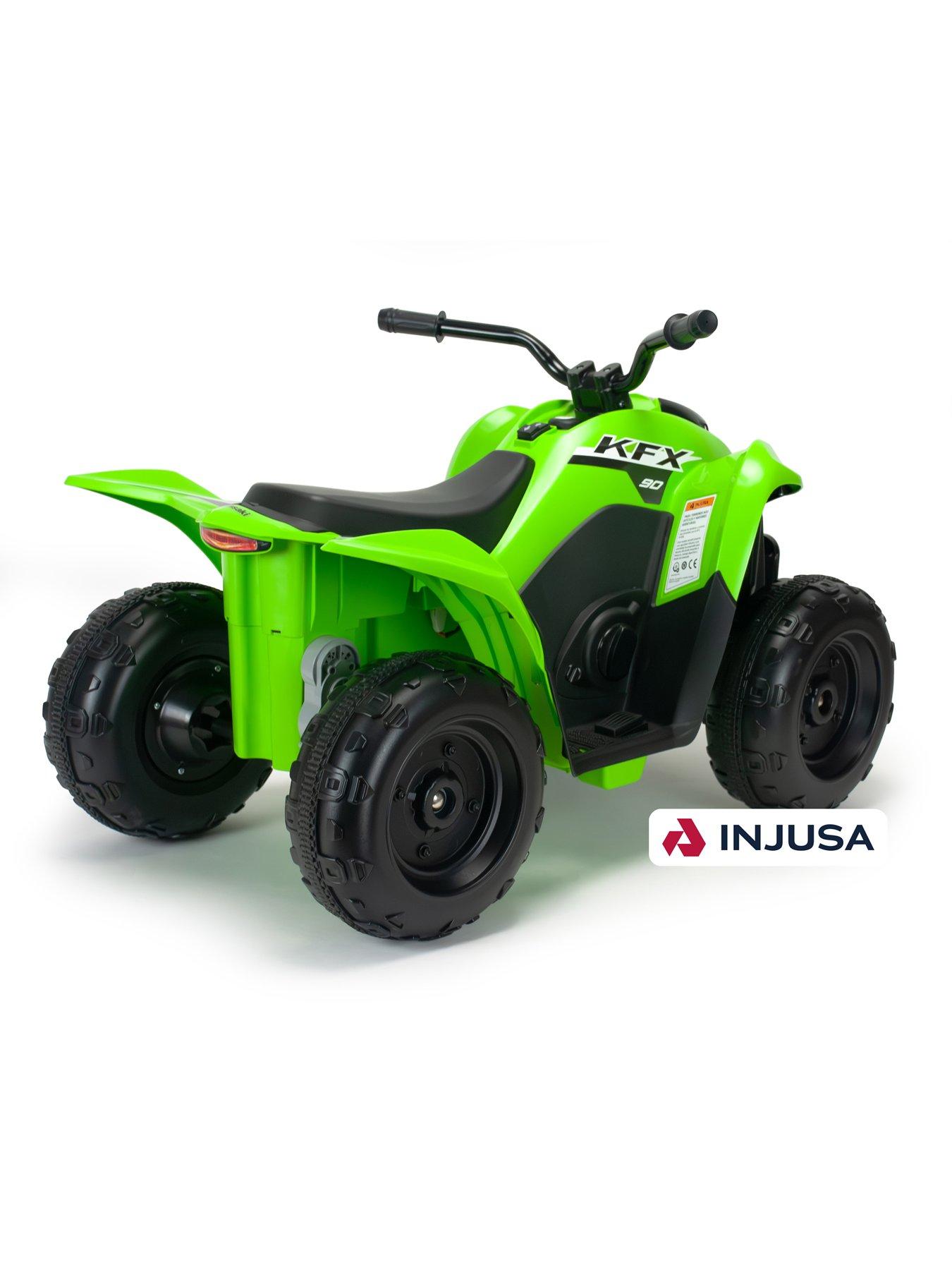  image of injusa-kawasaki-atv-kfx90-quad-12v-ride-on-green