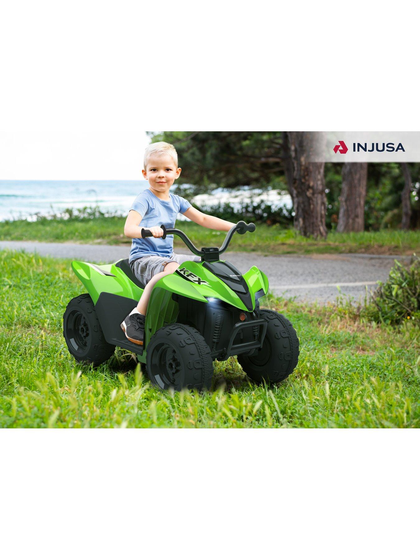  image of injusa-kawasaki-atv-kfx90-quad-12v-ride-on-green