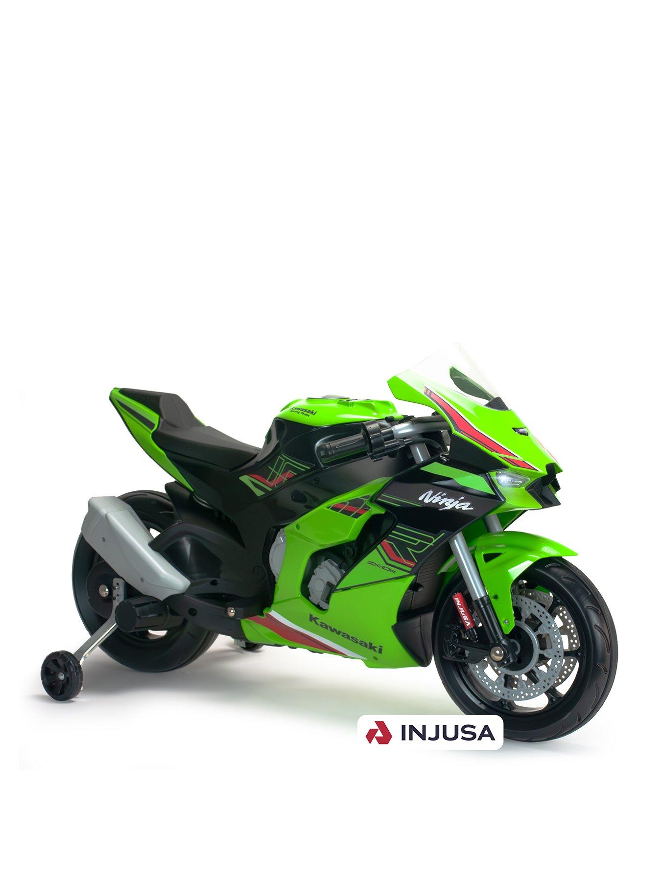  image of injusa-kawasaki-ninja-12-volt-motorbike-ride-on