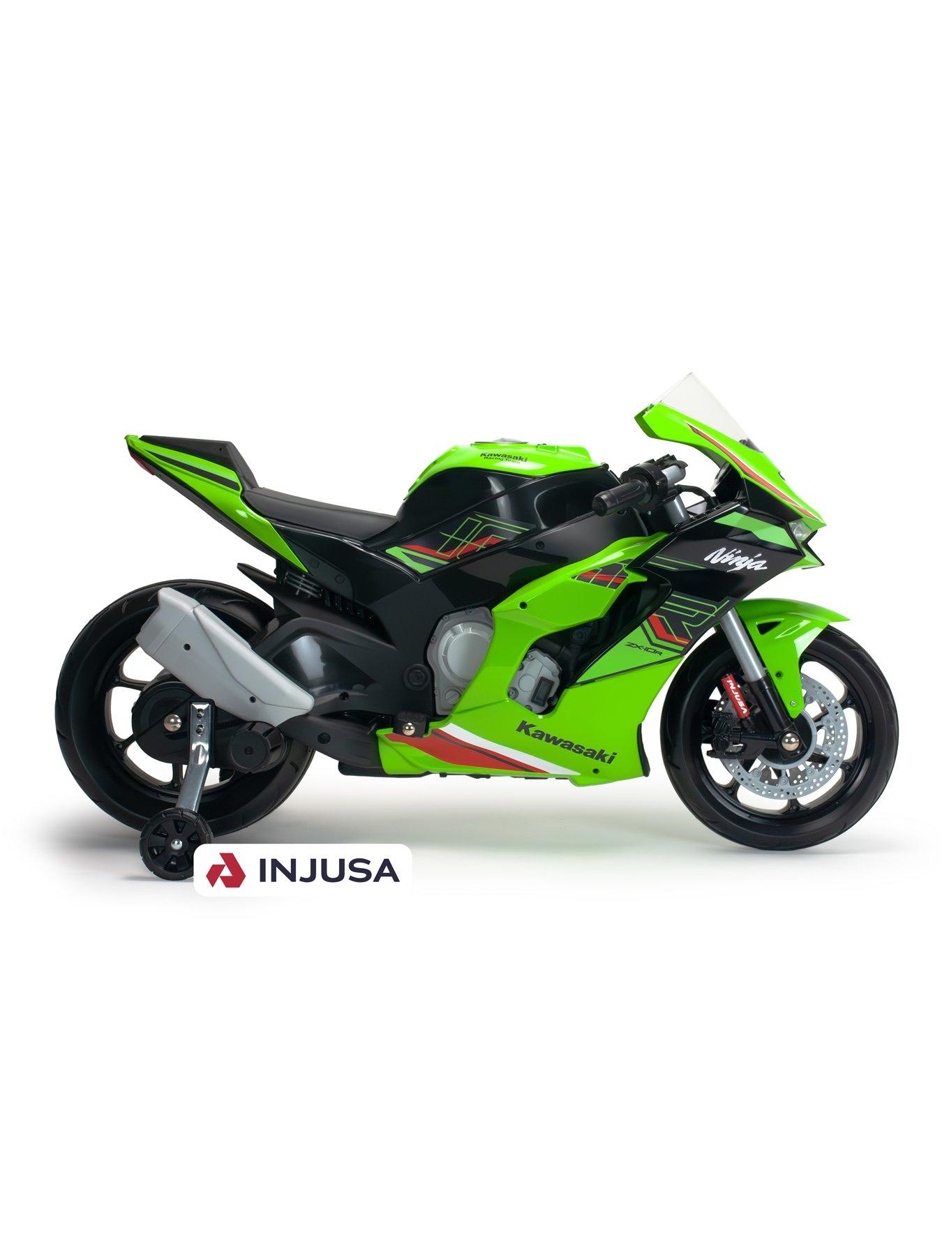  image of injusa-kawasaki-ninja-12-volt-motorbike-ride-on